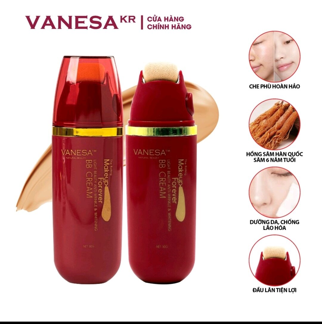 Kem nền BB Cream Vanesa, kem che phủ khuyết điểm, kem trang điểm lâu trôi