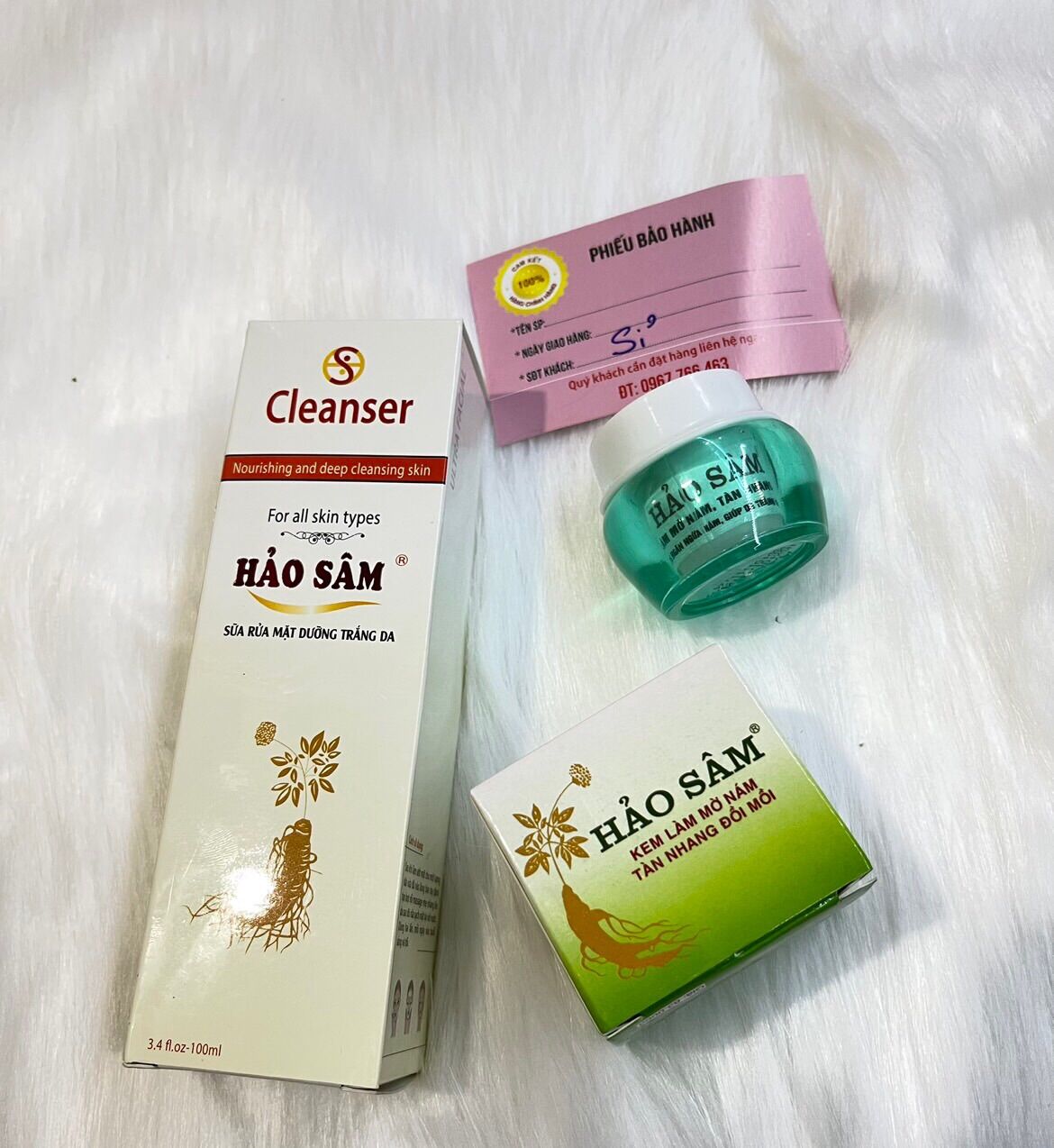 Bộ Đôi Kem Hảo Sâm Nám Tàn Nhang 15g Và Sữa Rửa Mặt