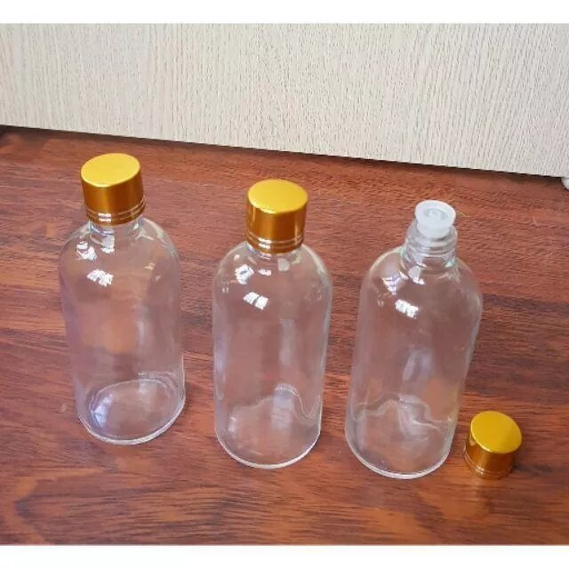 Combo 20 chai thủy tinh trong 50ml nắp vàng nhỏ giọt