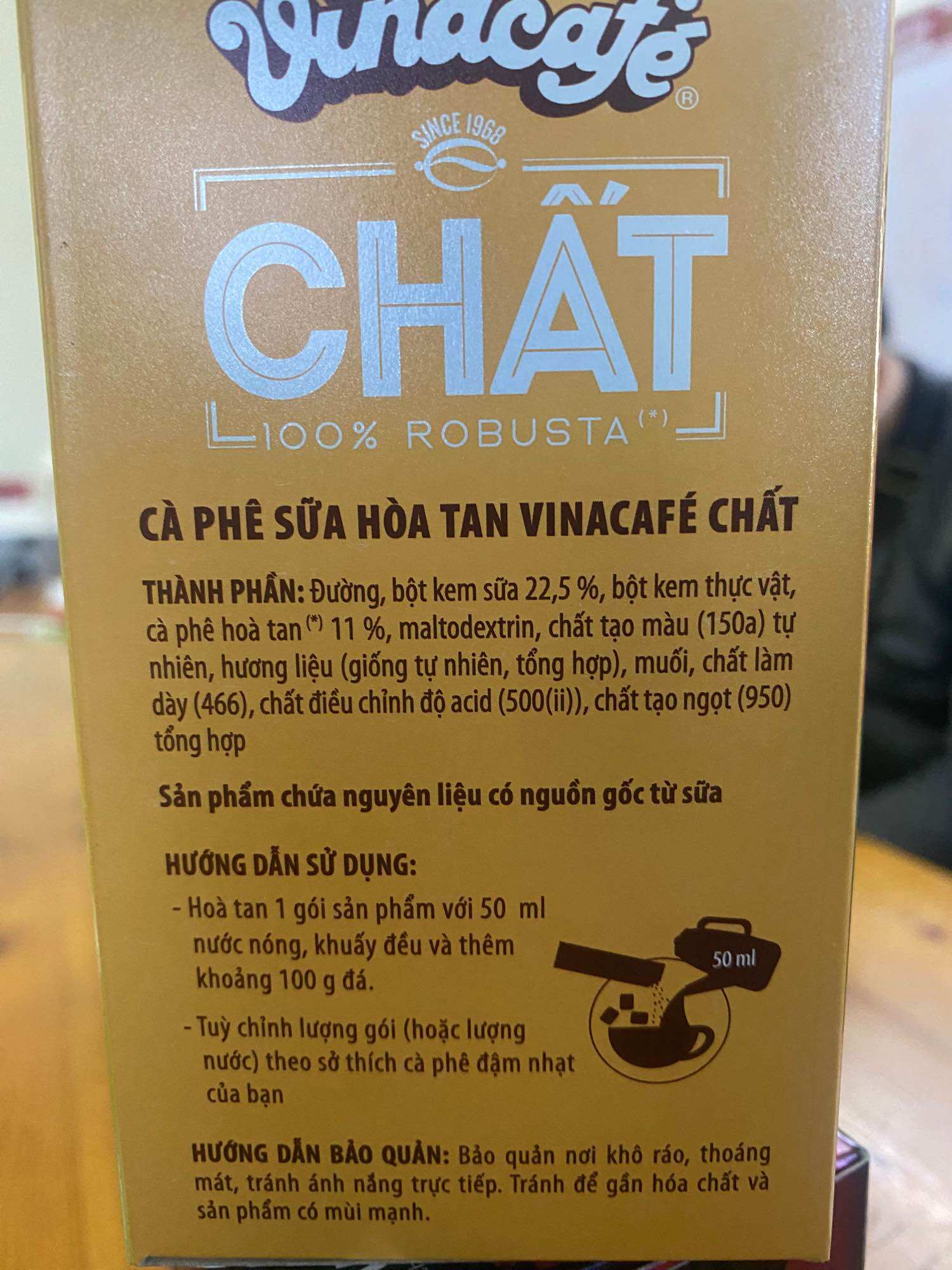ViNaCafe Chất 100% Robusta 10 goi x 24g