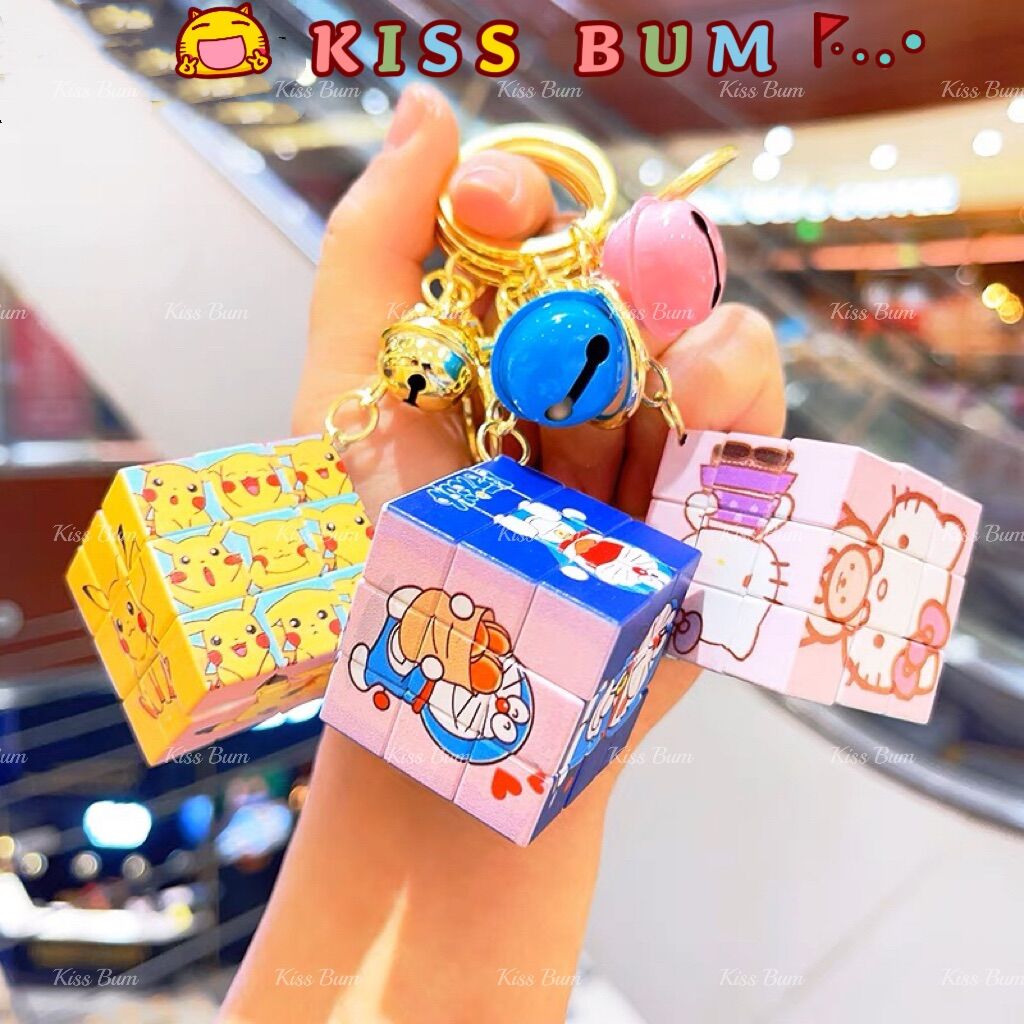 Móc khóa rubik Doremon Hello Kitty