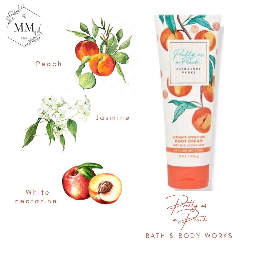 [Moomoocos] - Bộ sản phẩm chăm sóc cơ thể mùi đào Bath & Body Works Pretty As a Peach Body mist Xịt thơm Lotion fullsize
