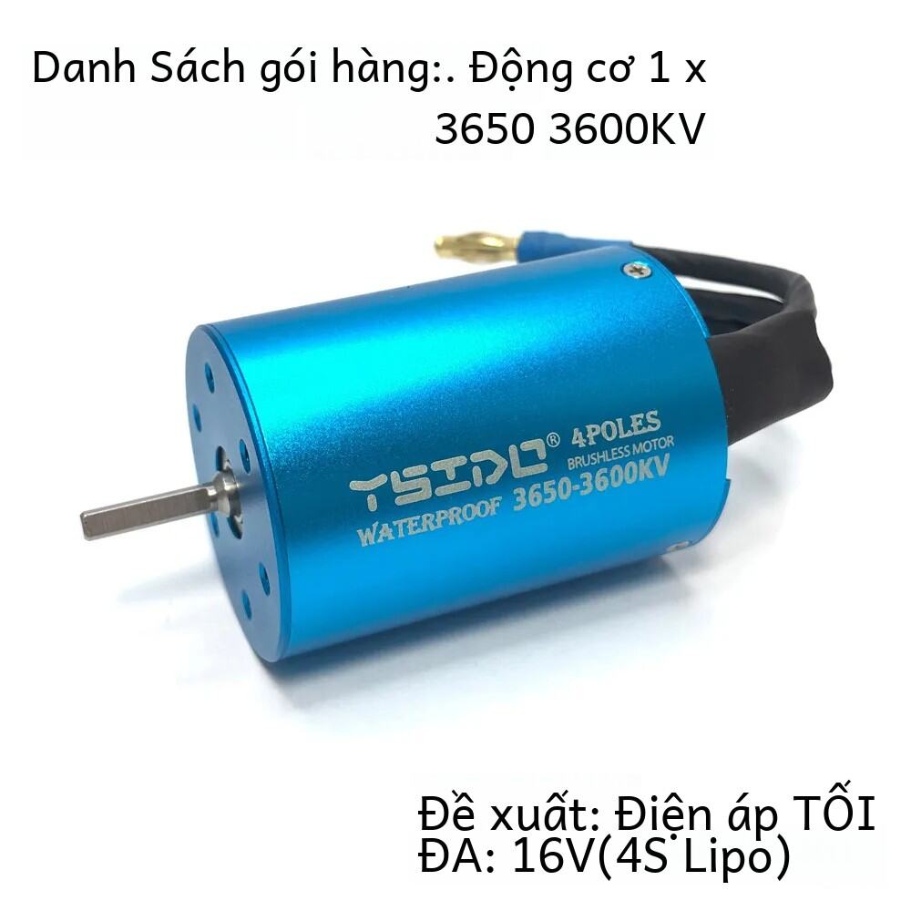 Ysido Chống Nước Động Cơ Không Chổi Than Cho Traxxas Hsp Redcat 1/10 1/12 Rc Xe Thuyền 3650 1850kv 3