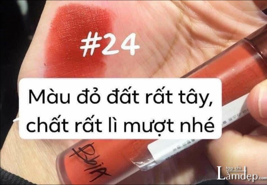 Son Bbia son siêu lì màu 24 màu đỏ đất