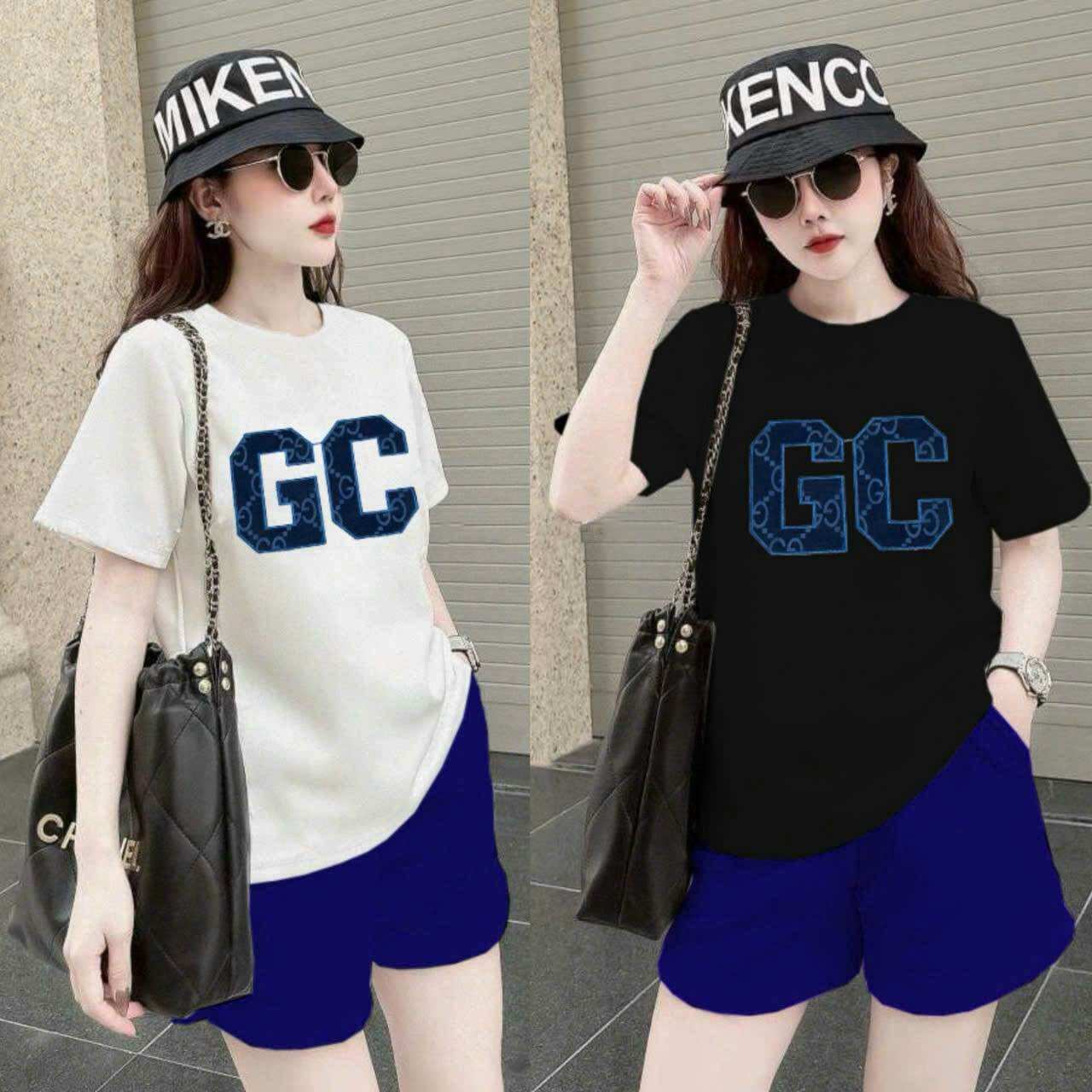 SÉT SHORT COTTON THÊU LOGO SIÊU HOT