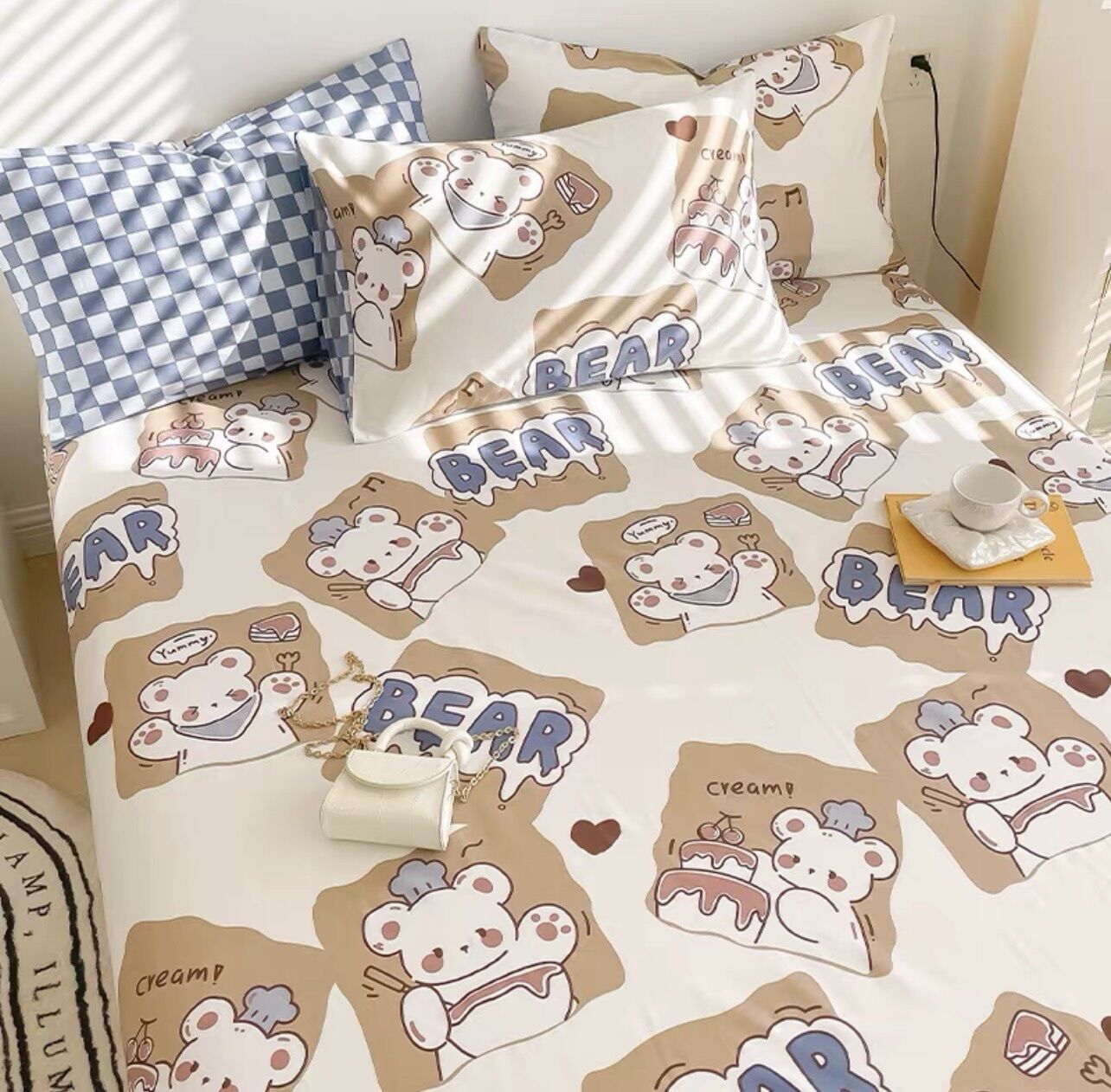 Set Ga Gối Cotton Living (Set 3 món )