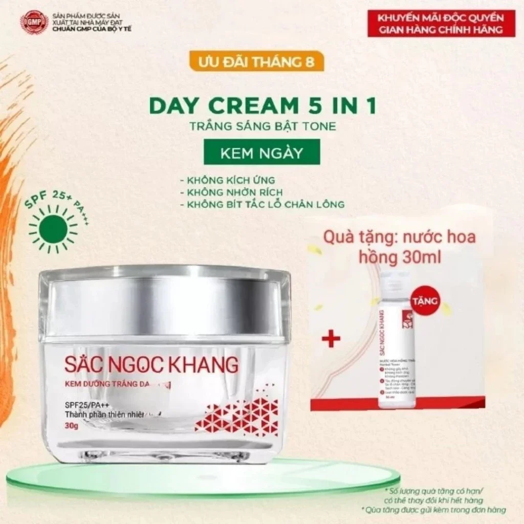 Kem dưỡng trắng da ban ngày Sắc Ngọc Khang, 30g