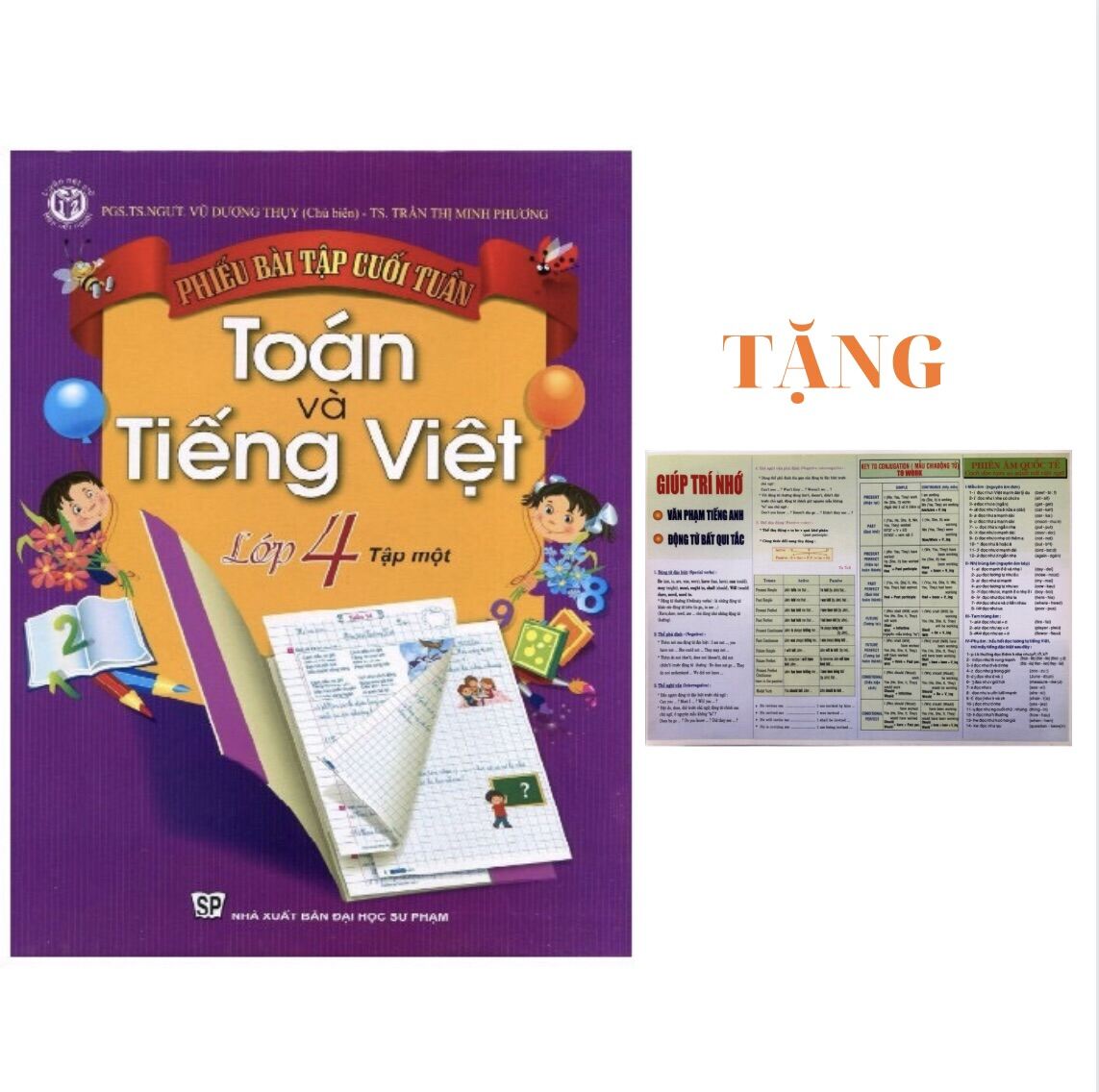 Sách - Phiếu bài tập cuối tuần Toán và Tiếng việt lớp 4 tập 1