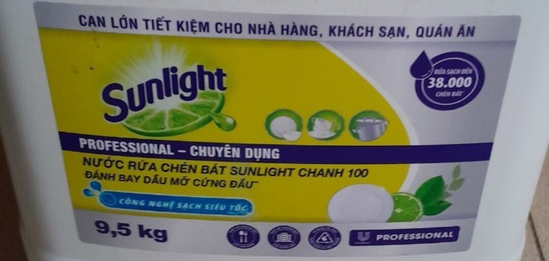 Nước rửa chén Sunlight 9.5kg hương chanh