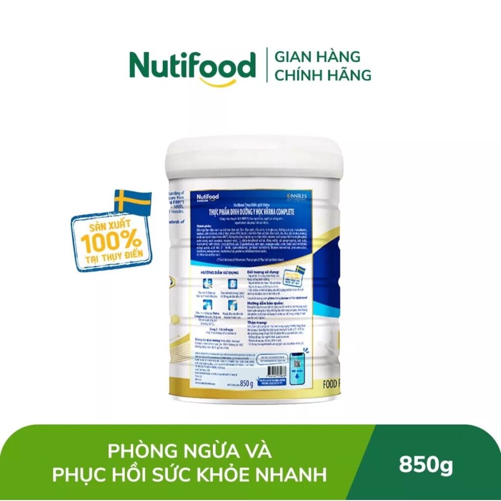 Sữa bột Varna complete lon 850g