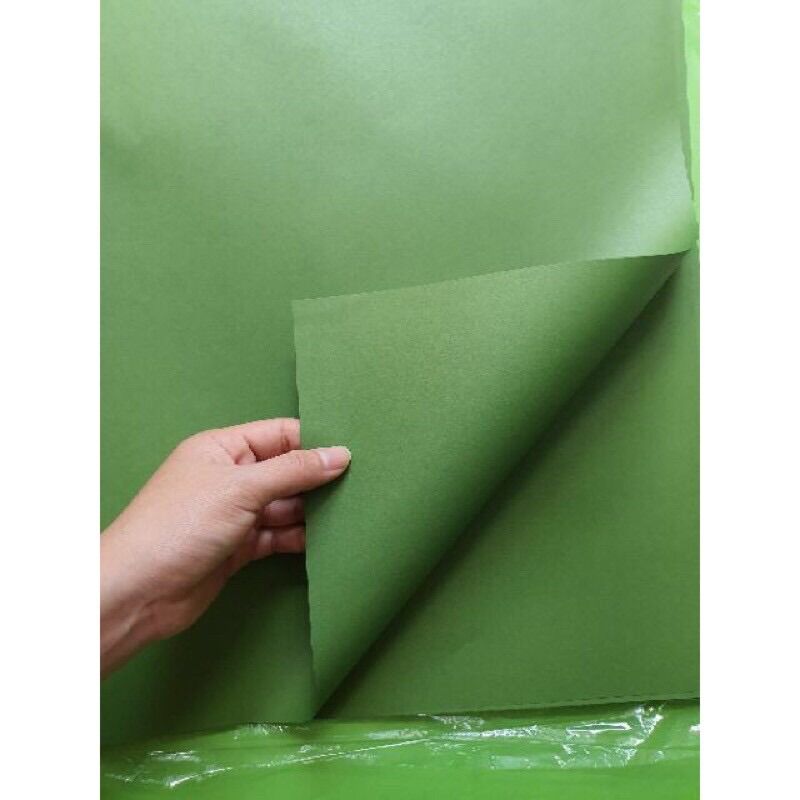 Giấy mỹ thuật xanh, dùng làm lá, tờ khổ 50x70cm