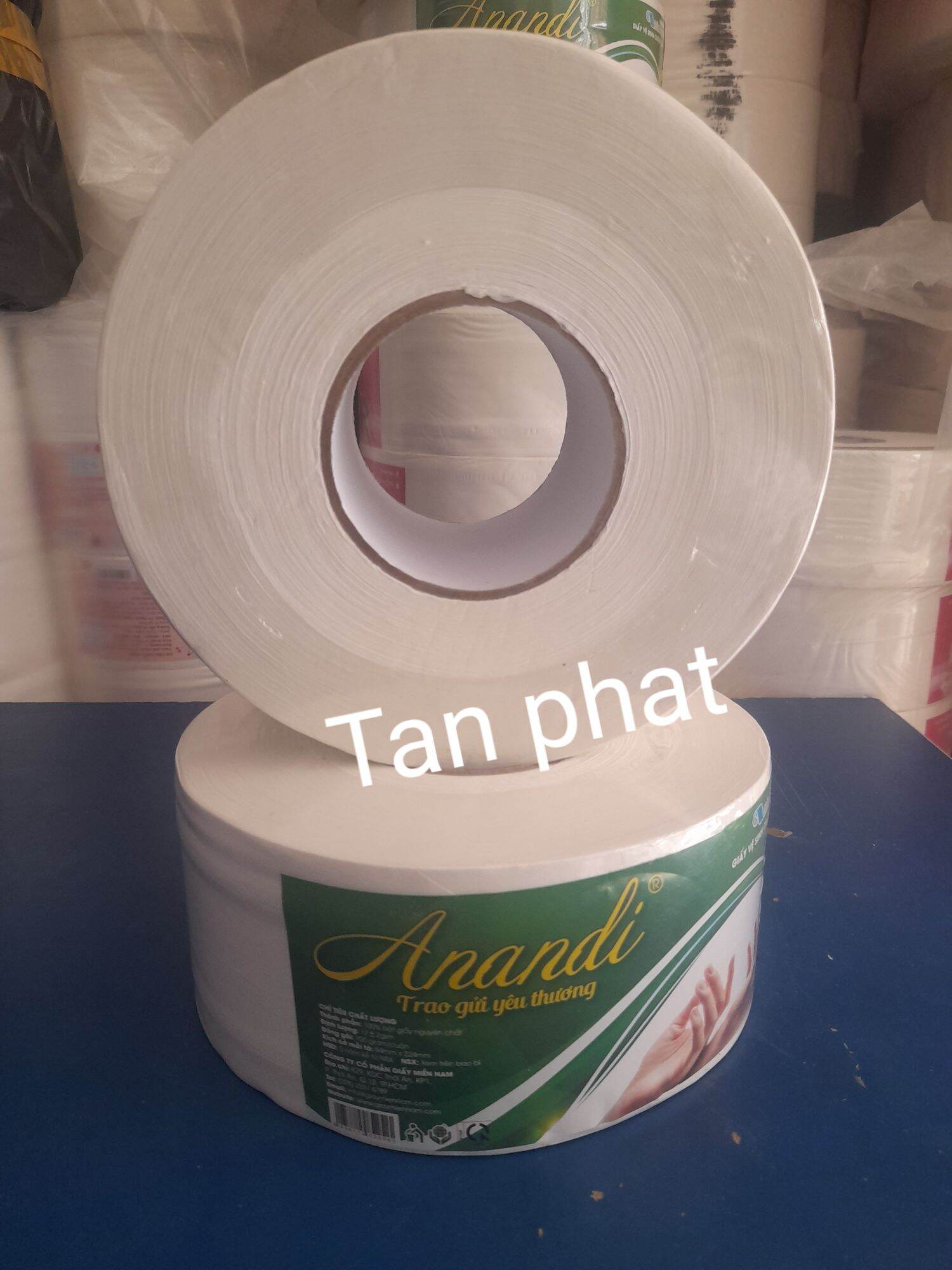 Giấy vệ sinh anandi cao cấp cuộn lớn 700g