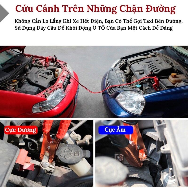 Bộ 2 Dây Câu Bình Ắc Quy Ô Tô 500AMP