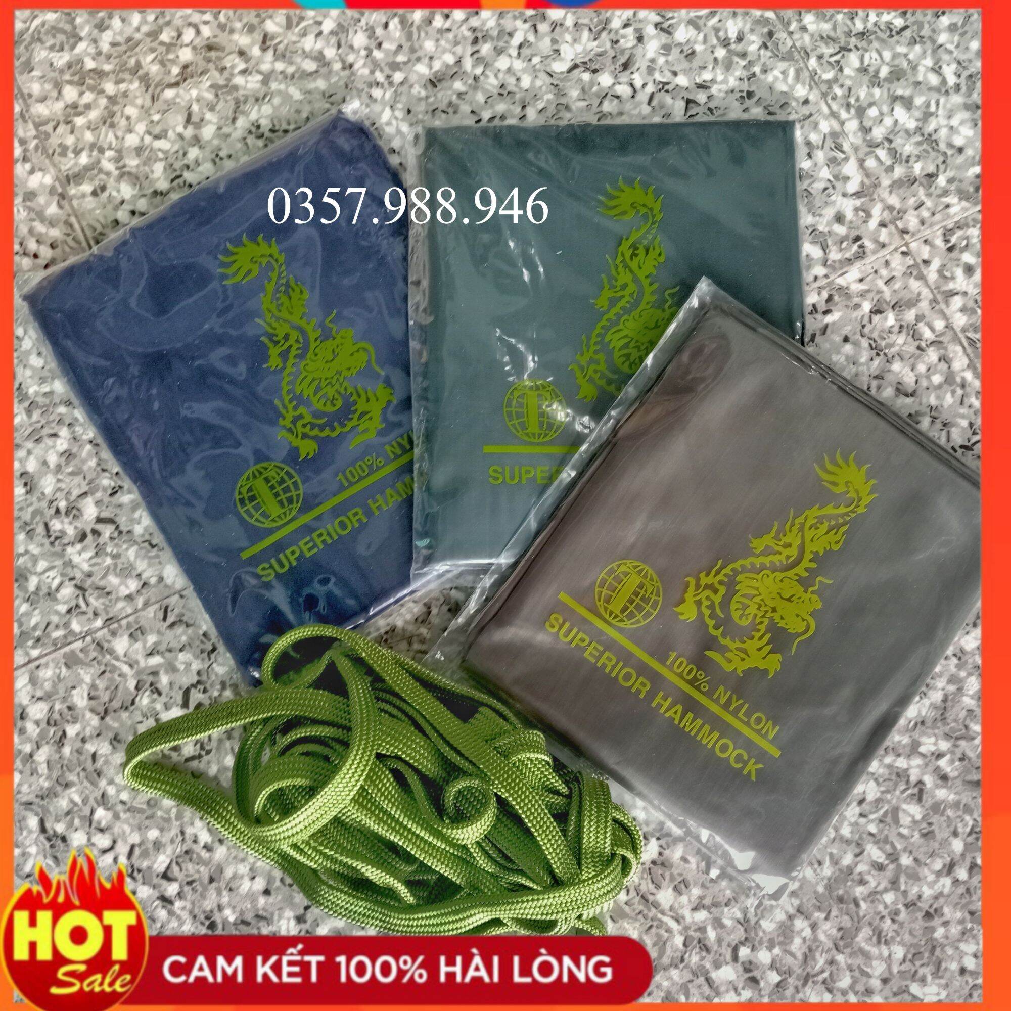Võng dù cao cấp 2 lớp dày mềm nằm thoáng mát dài 2m4 - võng du lịch dã ngoại đi phượt - võng dù hiệu con rộng loại tốt