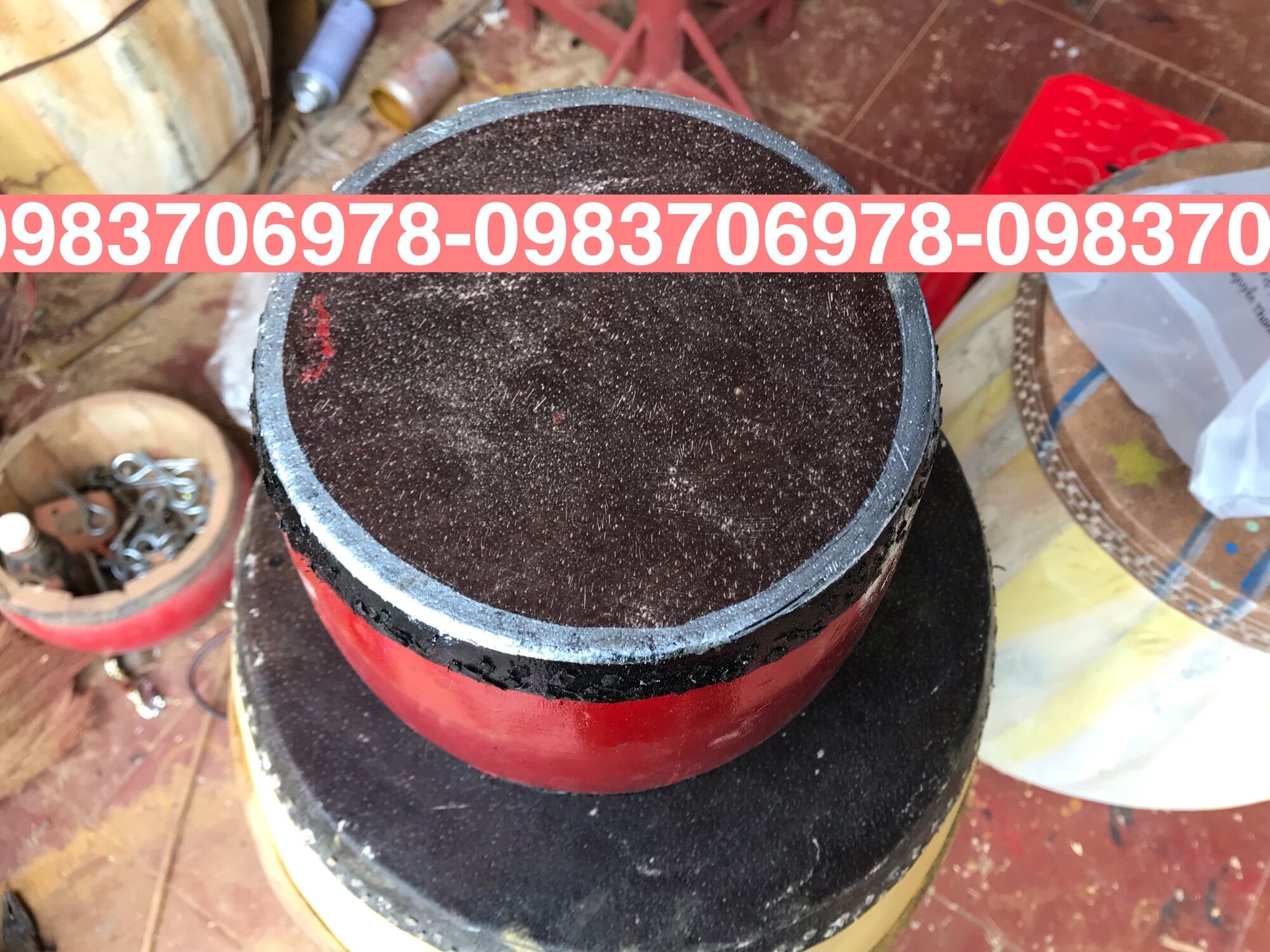 Trống gỗ trẻ e,trống lân, trống hát chèo(đi kèm đôi dùi)