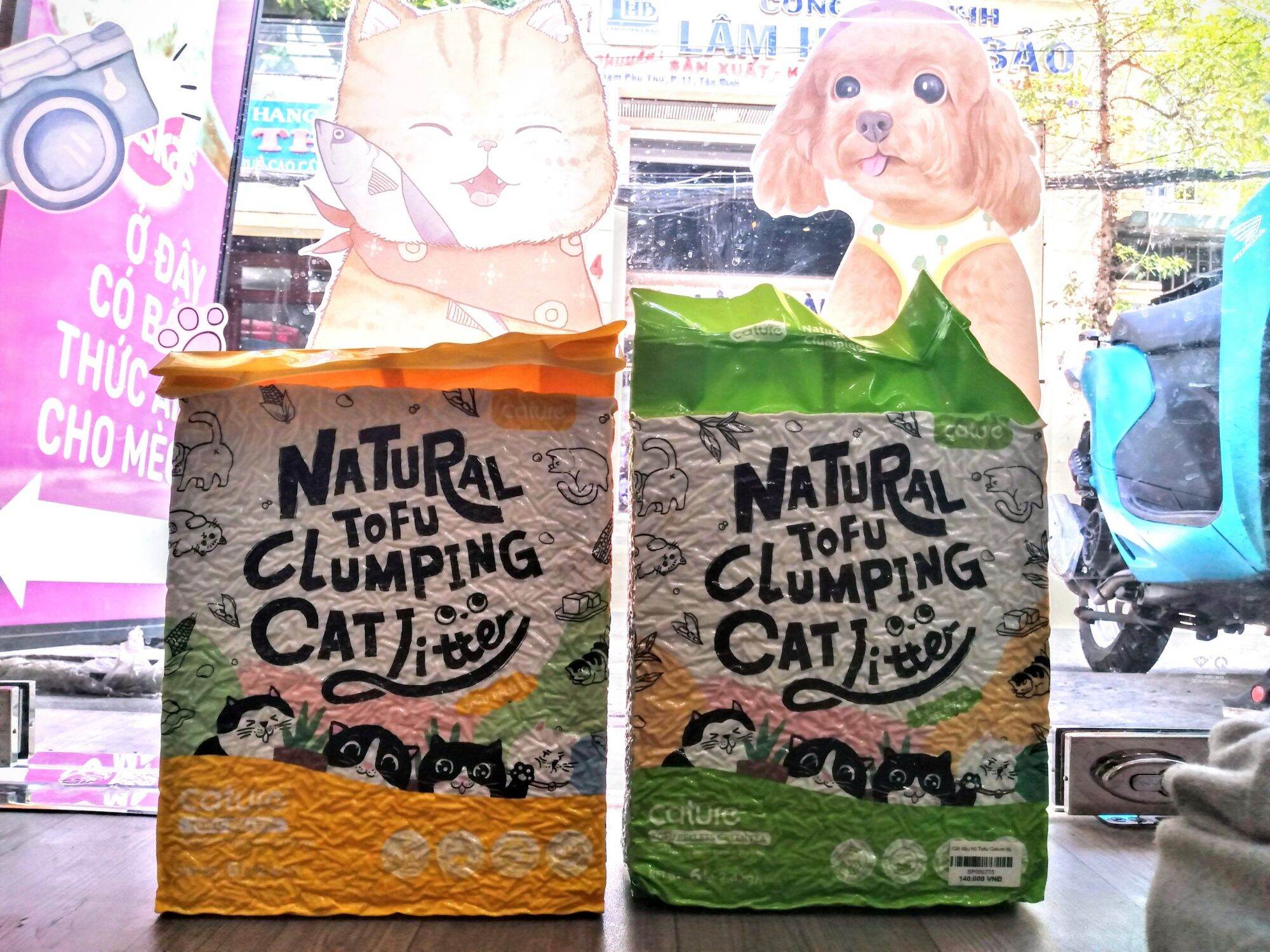 Cát đậu nành tofu cát vệ sinh cho mèo Natural hương sữa loại 7L mới