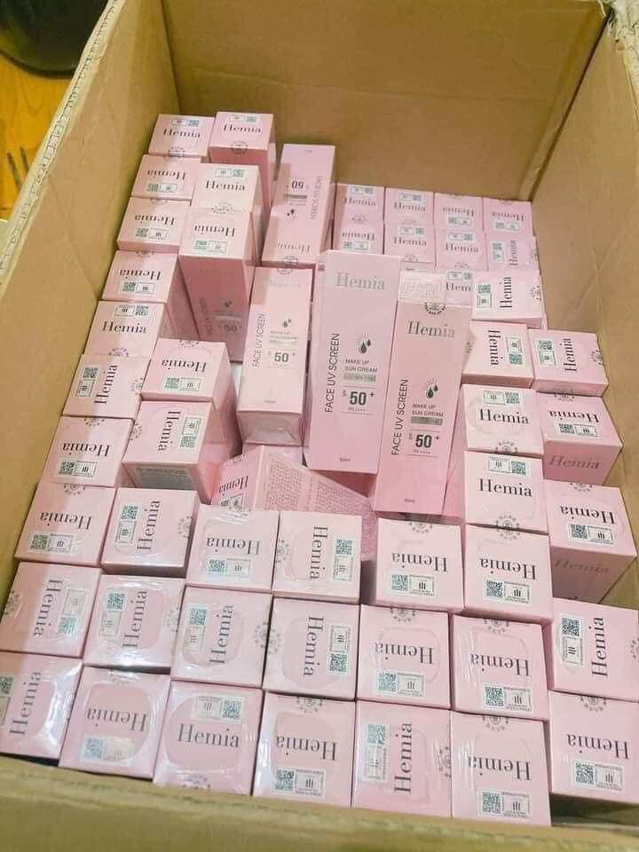 kem chống nắng trắng da Hemia