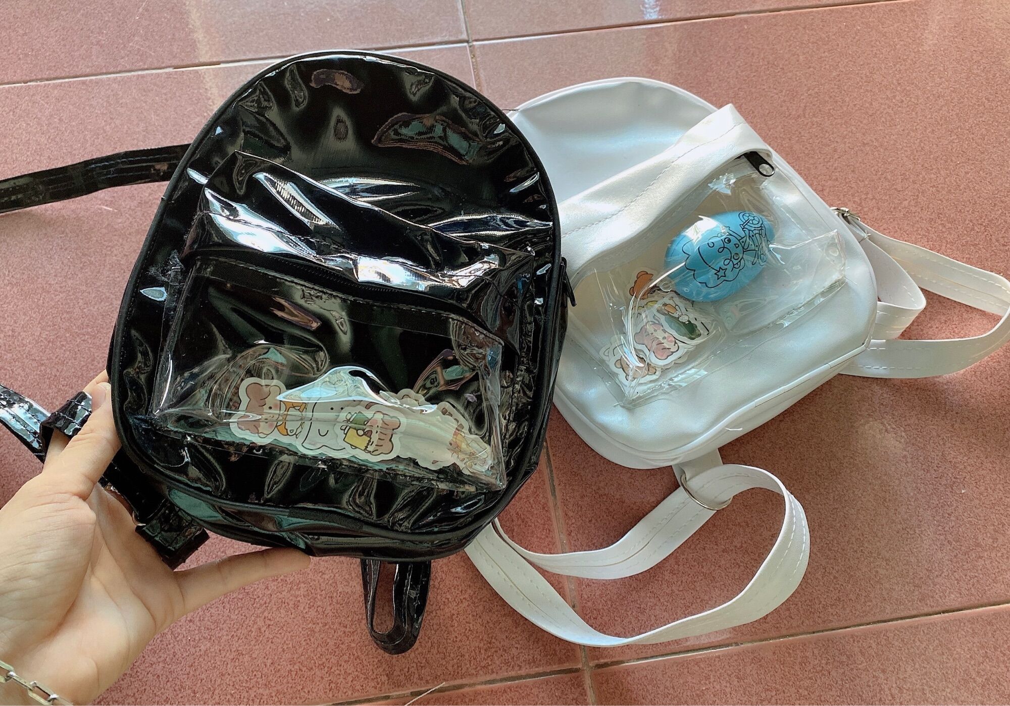 Balo mini da bóng túi trong suốt