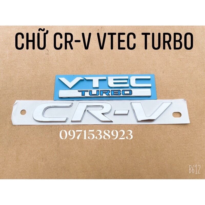 chữ CRV VTEC TURBO dán đuôi xe