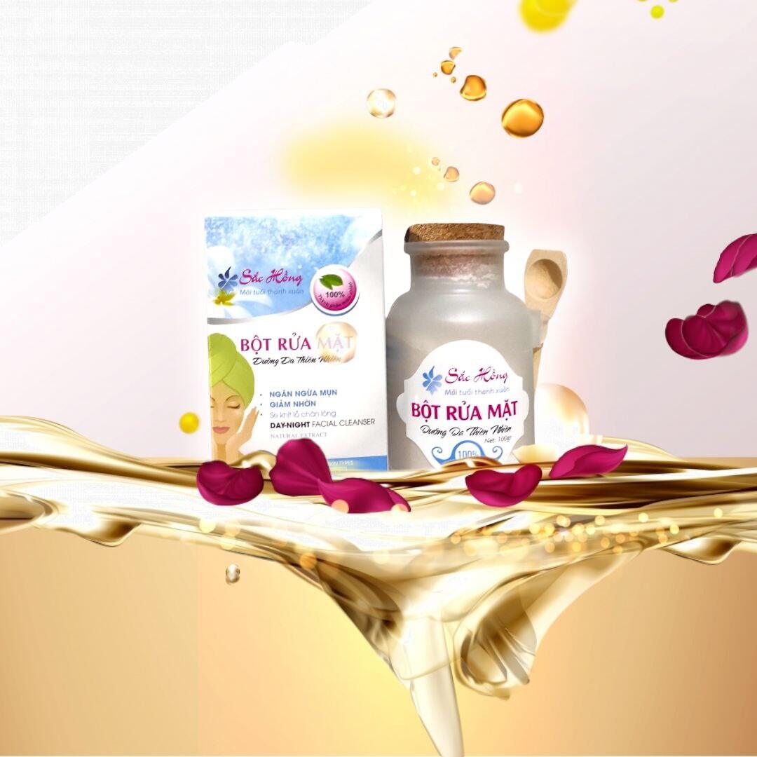 BỘT RỬA MẶT THIÊN NHIÊN SẮC HỒNG