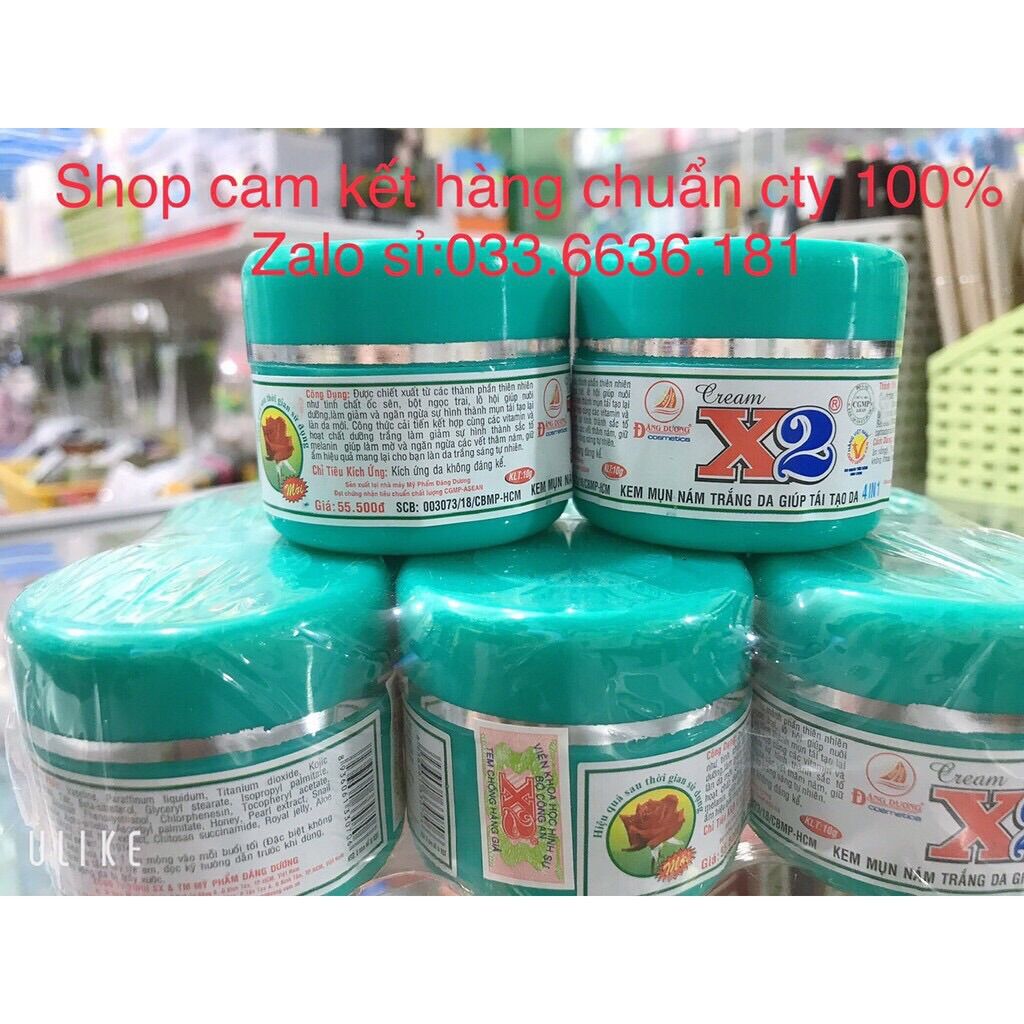 Hủ kem x2 Trần 4in1 giúp trắng da,hết mụn,nám,tái tạo