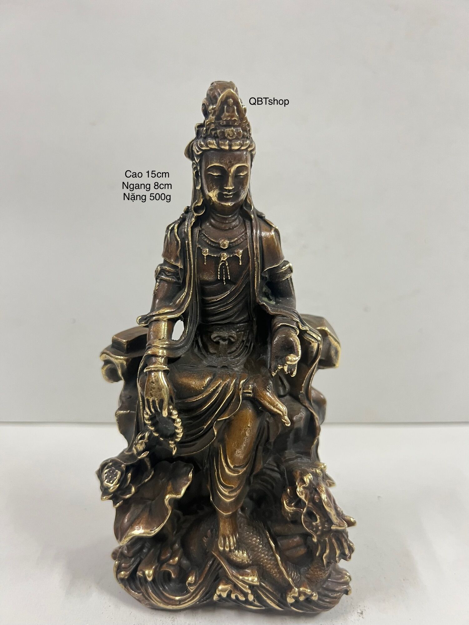 Tượng phật bà quan âm tự tại bằng đồng phong thuỷ