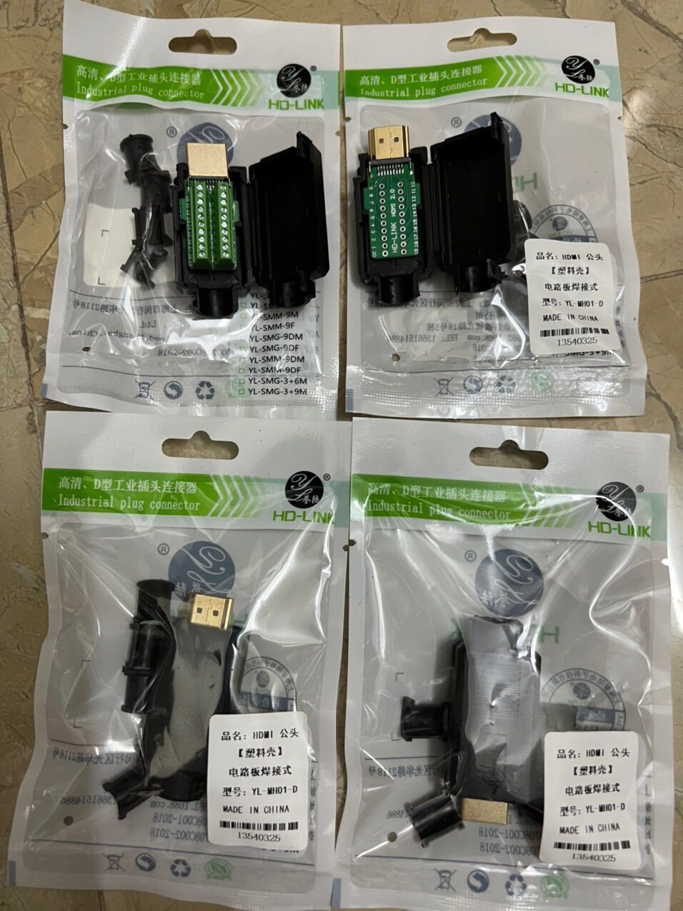Đầu jack HDMI hàn kèm vỏ  - đơn giá 1 chiếc