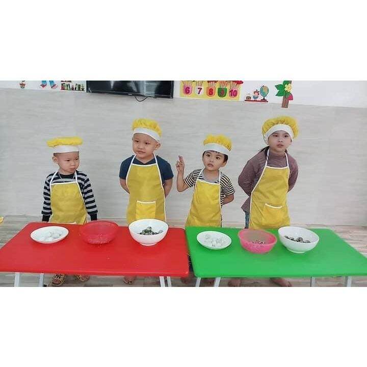 Bộ tạp dề kèm mũ cho bé
