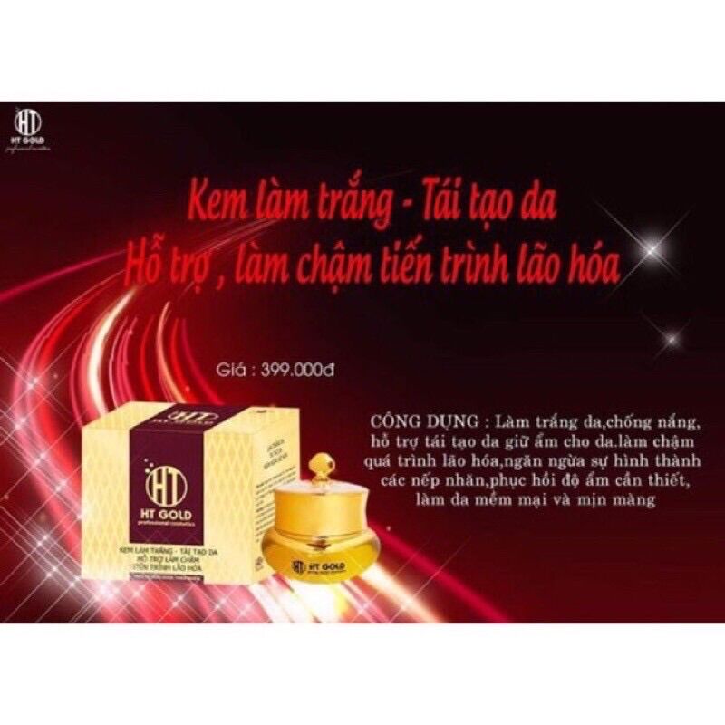 Kem dưỡng trắng tái tạo da mặt ht gold 30g