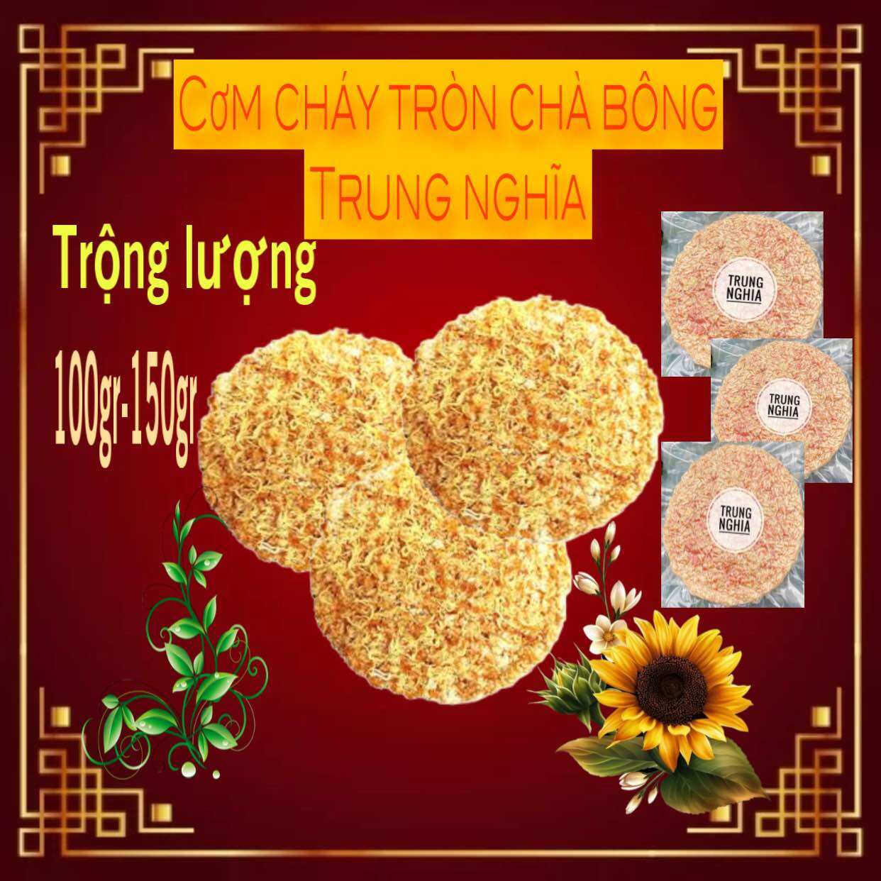 [150gr] CƠM CHÁY CHÀ BÔNG HÚT CHÂN KHÔNG TRUNG NGHĨA