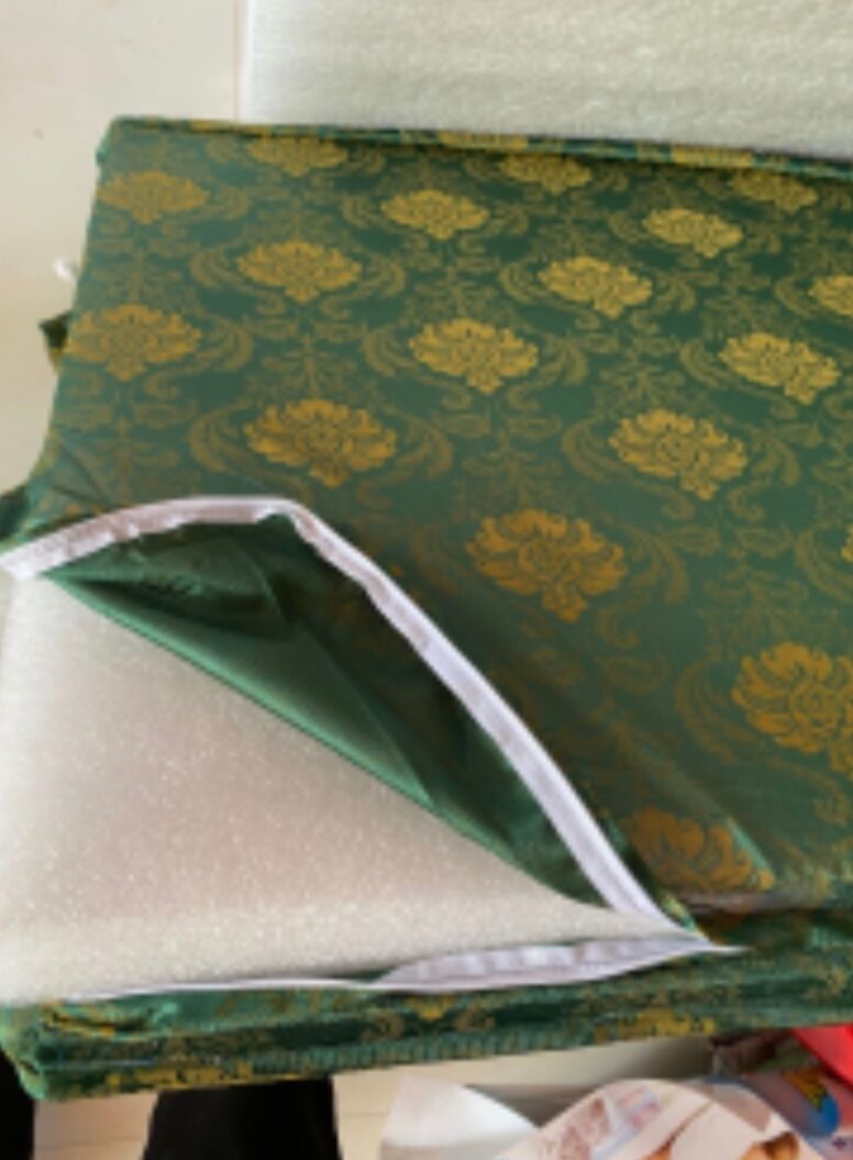 Áo bọc nệm có dây kéo 2 mặt gấp 3 dày 10 phân vải gấm Valize cao cấp.