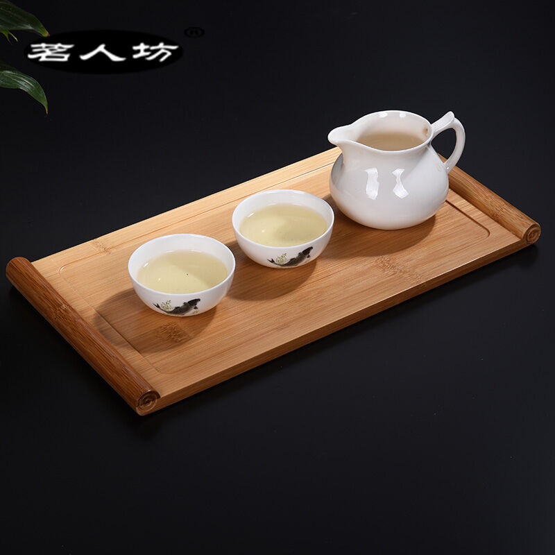 Small Tea Tray Bamboo Tea Tray Single Office Home Mini Rectangular Tea Tray Small Tea Set