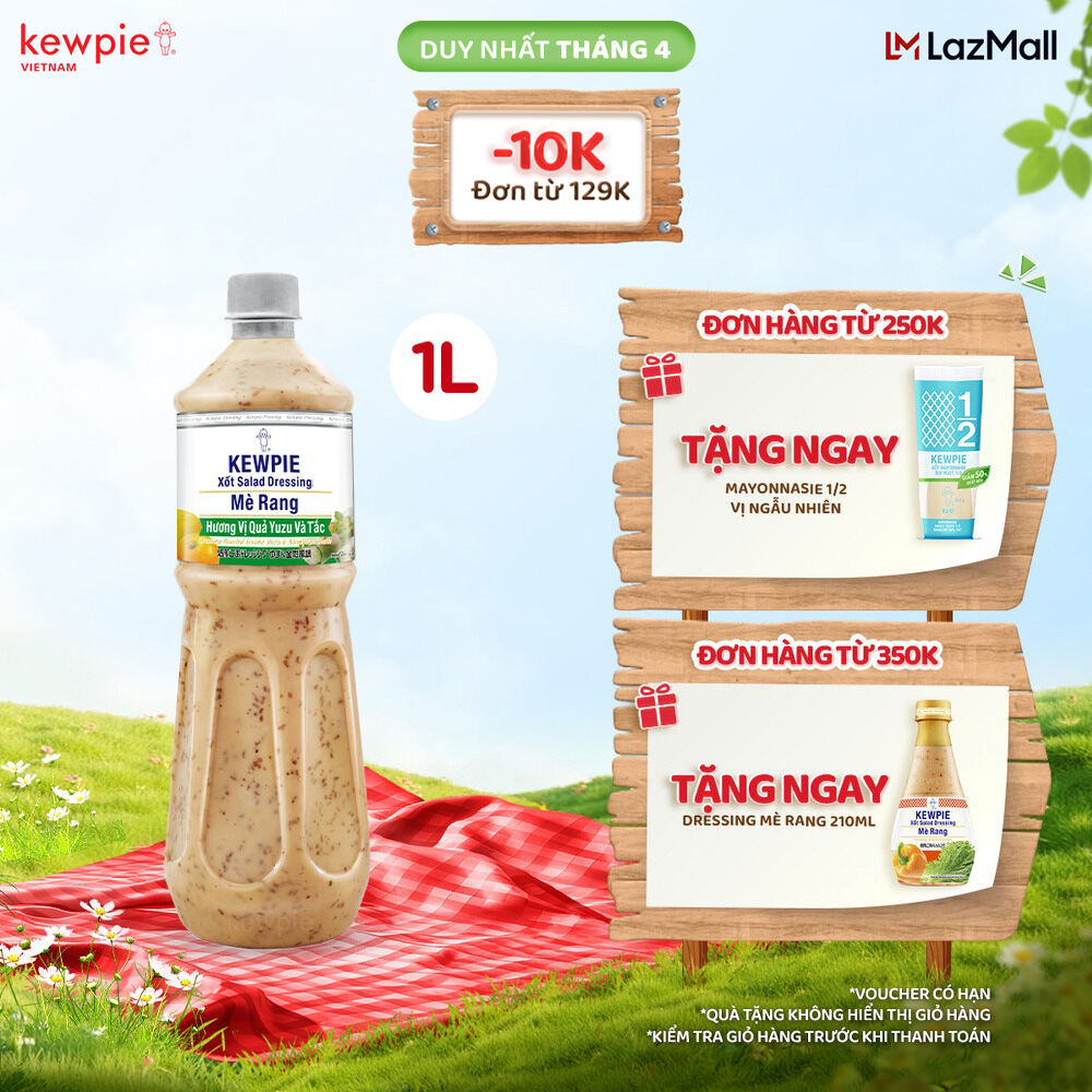 Xốt Mè Rang Kewpie Hương Vị Quả Yuzu Và Tắc 1L