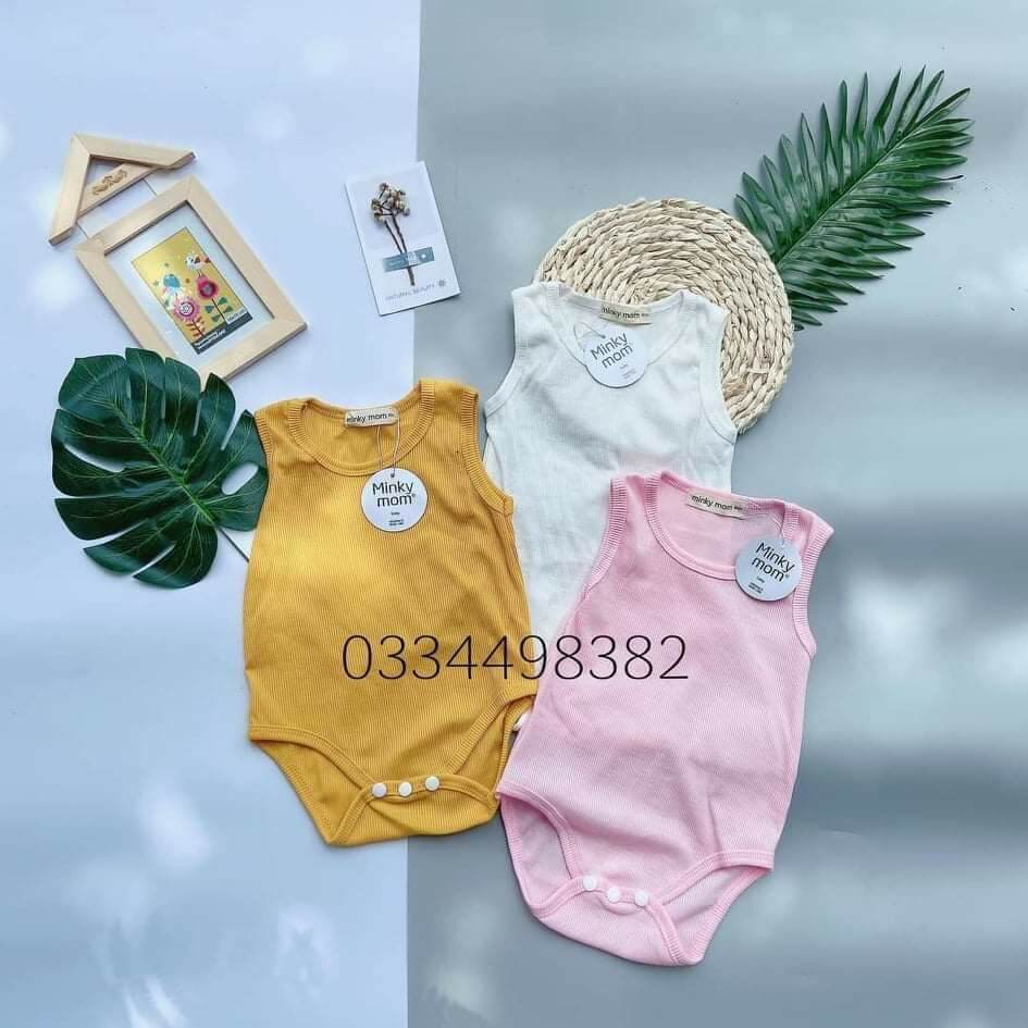 Bộ bodysuit ba lỗ cho bé .chất liệu thun gân co giãn 4 chiều