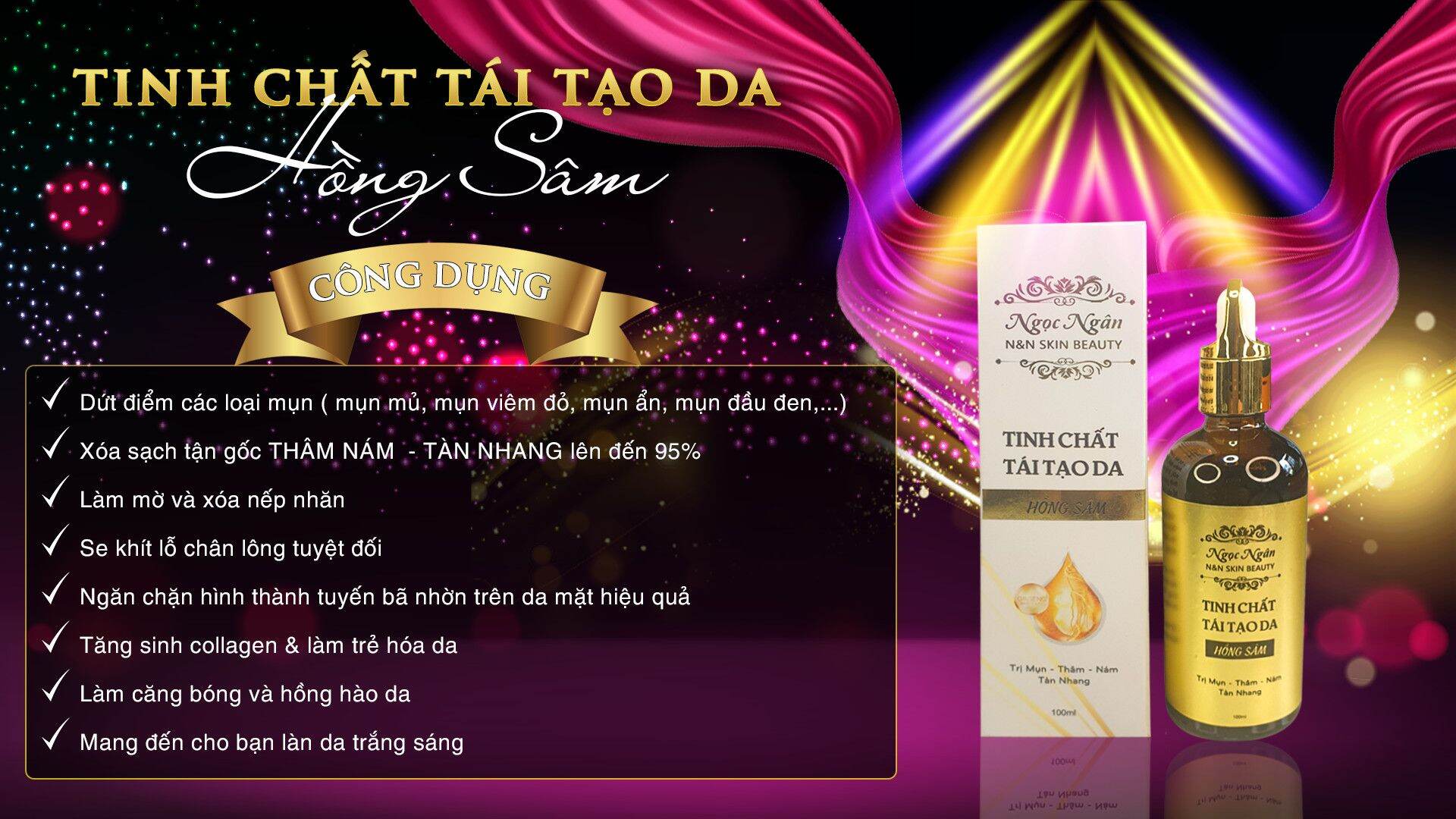 TINH CHẤT HỒNG SÂM TÁI TẠO DA (CHÍNH HÃNG 100%) (khuyến mãi 20%)