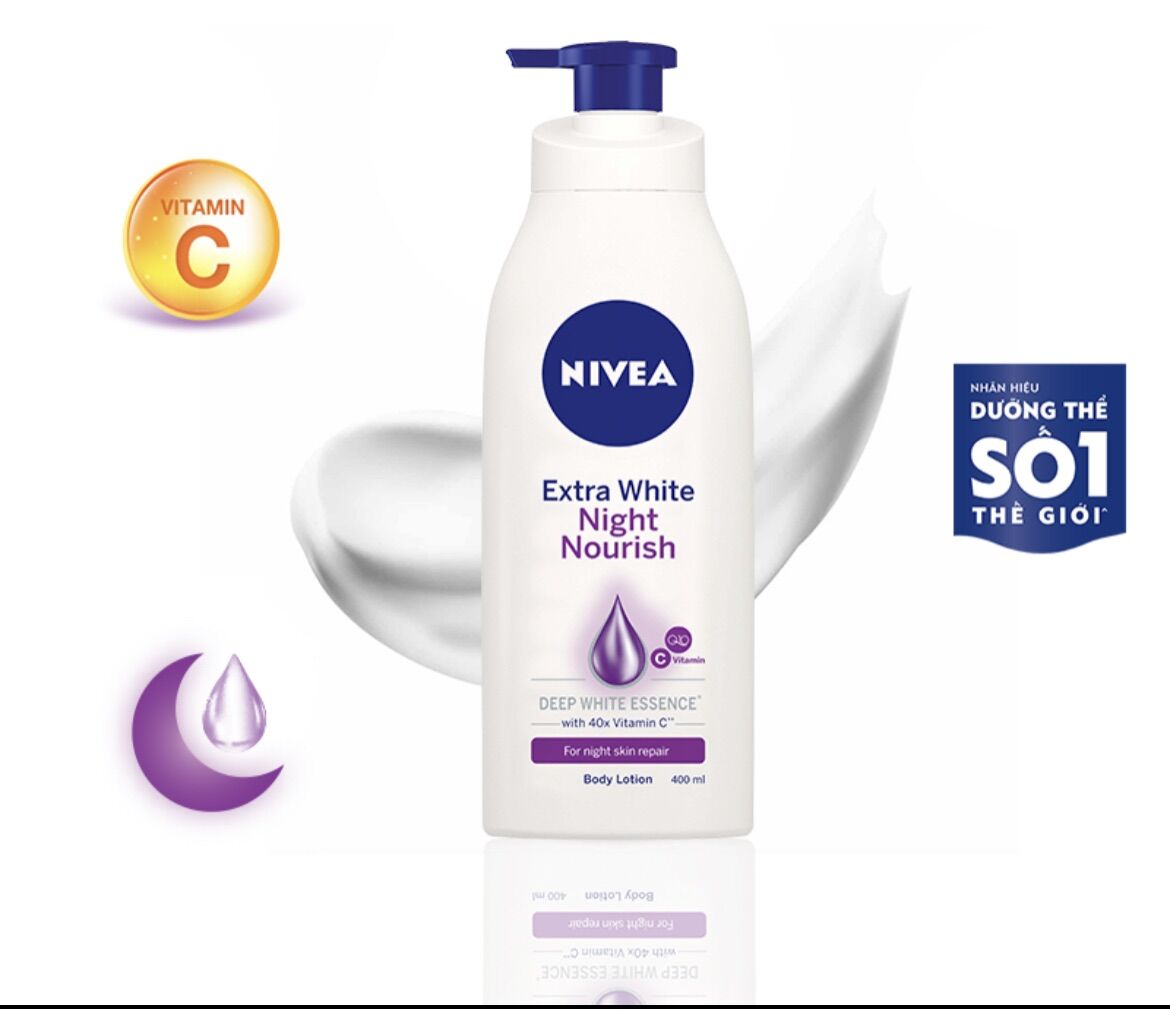 [ HCM ] ( Hàng có sẵn ) Nivea Sữa dưỡng thể ban đêm 400ml