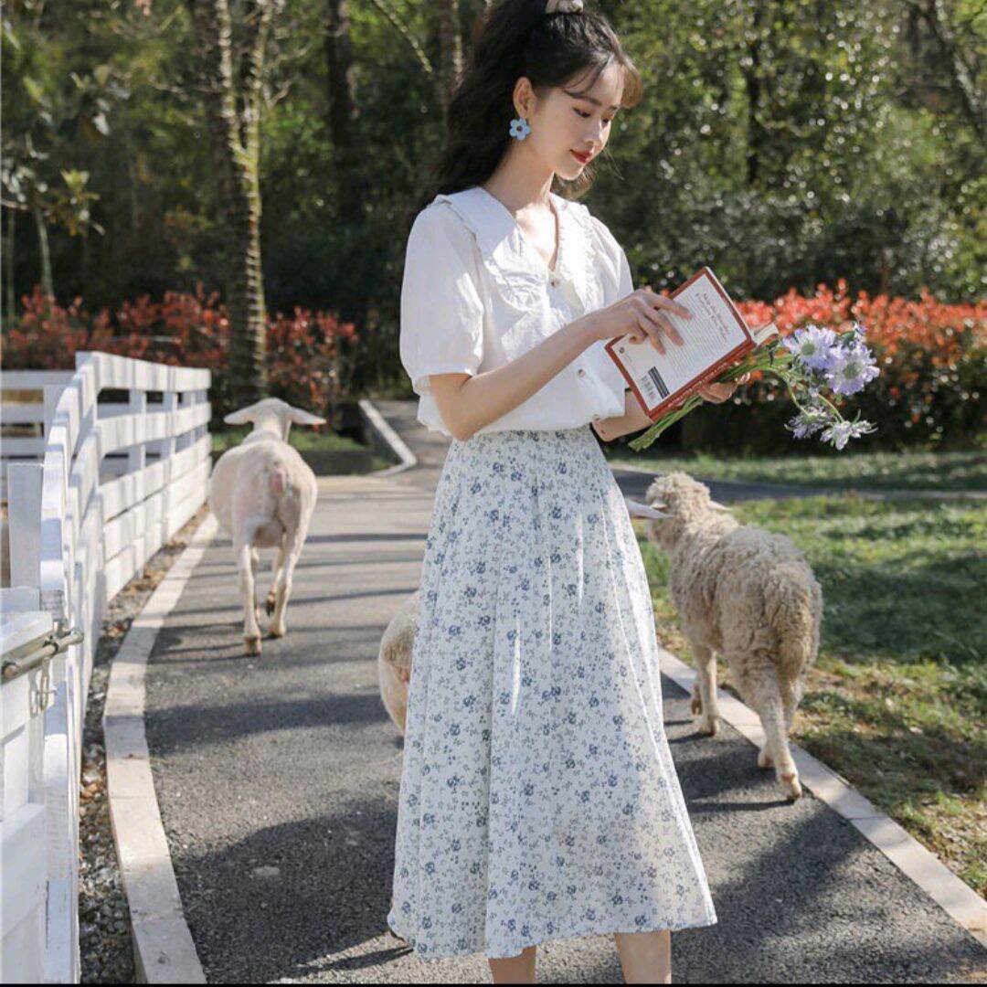 áo sơ mi cổ bèo cộc tay vintage ảnh thật