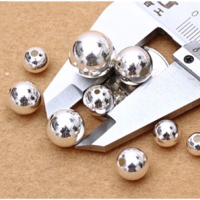 [Bạc 925] 5 Bi bạc trơn 2-4mm