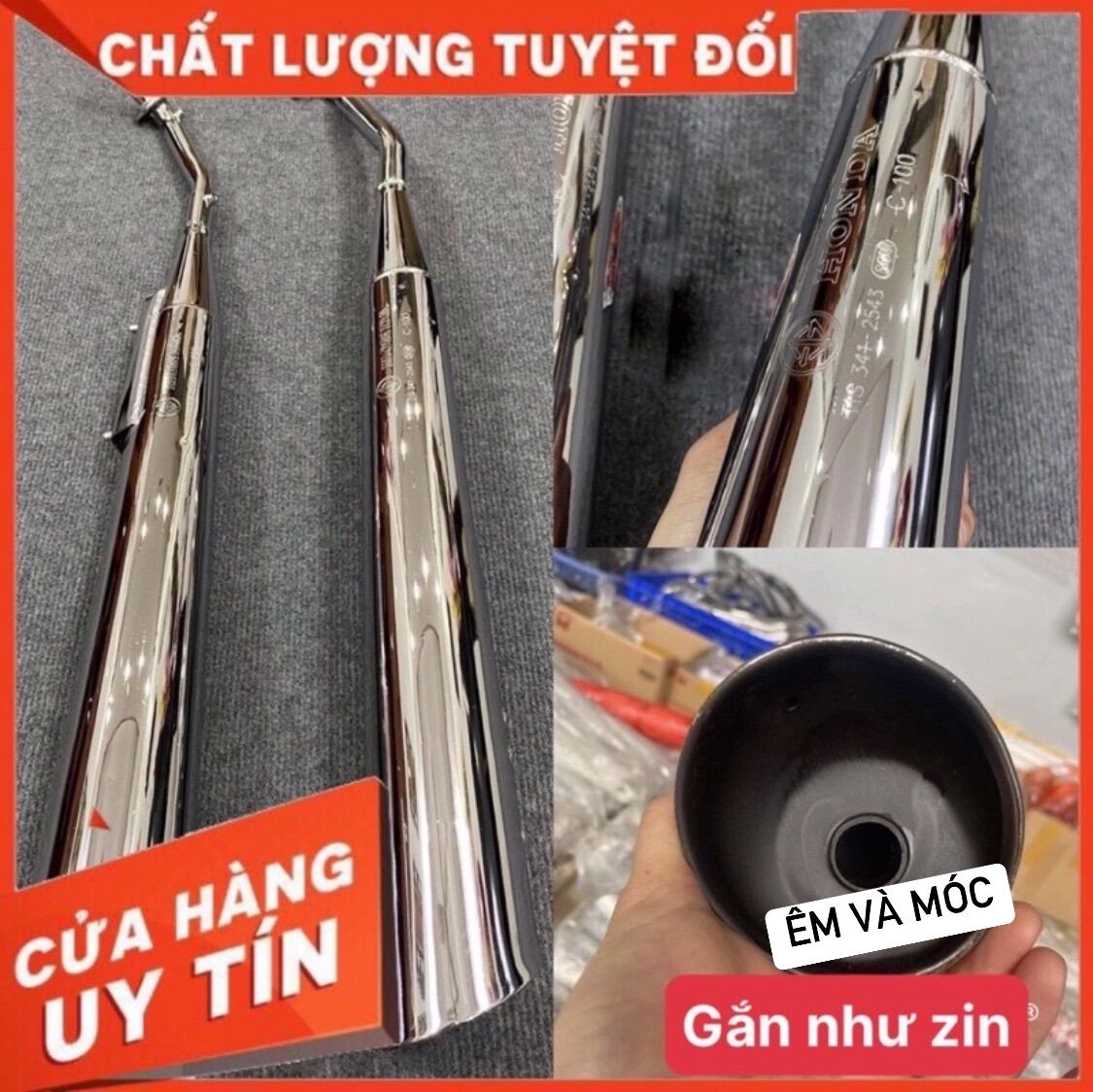 Pô 2543 Êm lắp xe dream, wave nhỏ