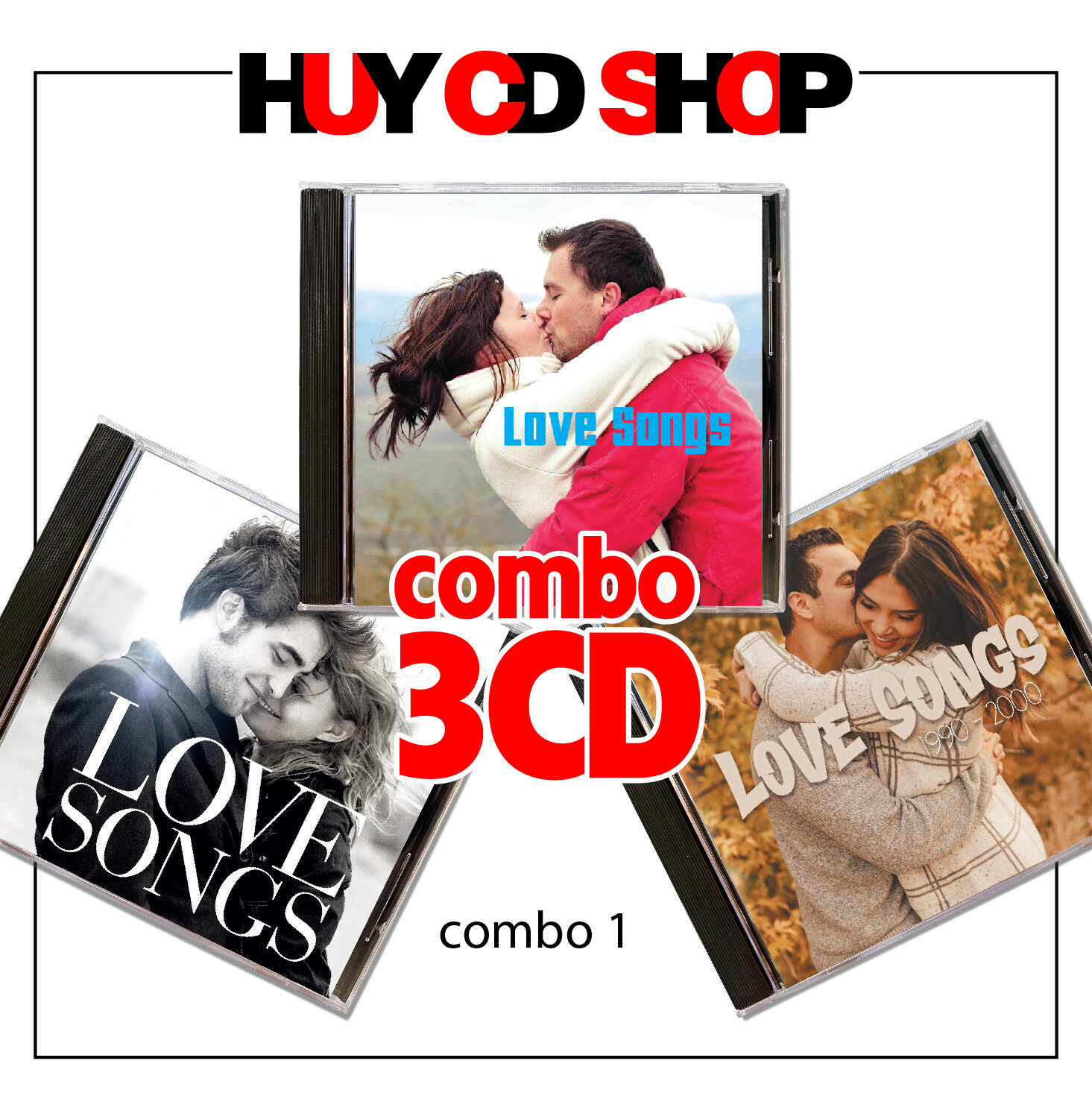 Đĩa CD Nhạc quốc tế bất hủ chủ đề Love songs Đĩa lòng Trắng Chất Lượng cao Âm Thanh chuẩn HUY CD SHOP