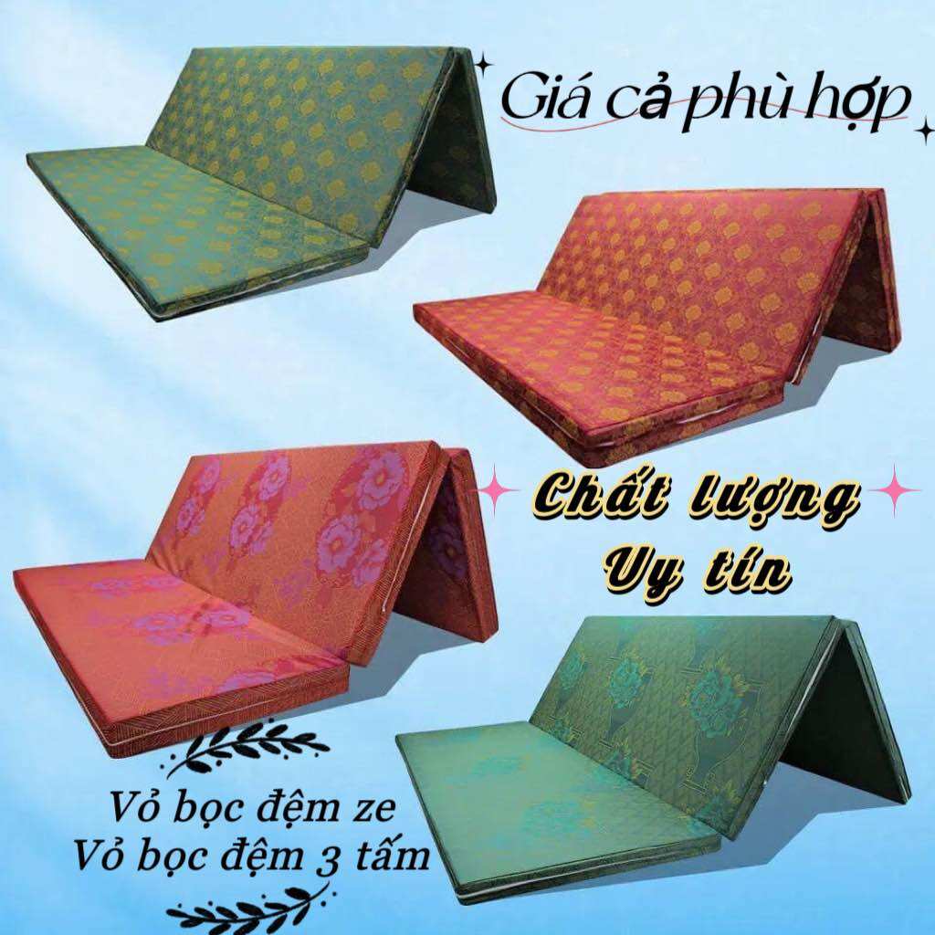 Vỏ bọc đệm 3 tấm ze Valire đủ size nhiều màu vỏ bọc nệm bảo vệ nệm- vỏ giao màu ngẫu nhiên