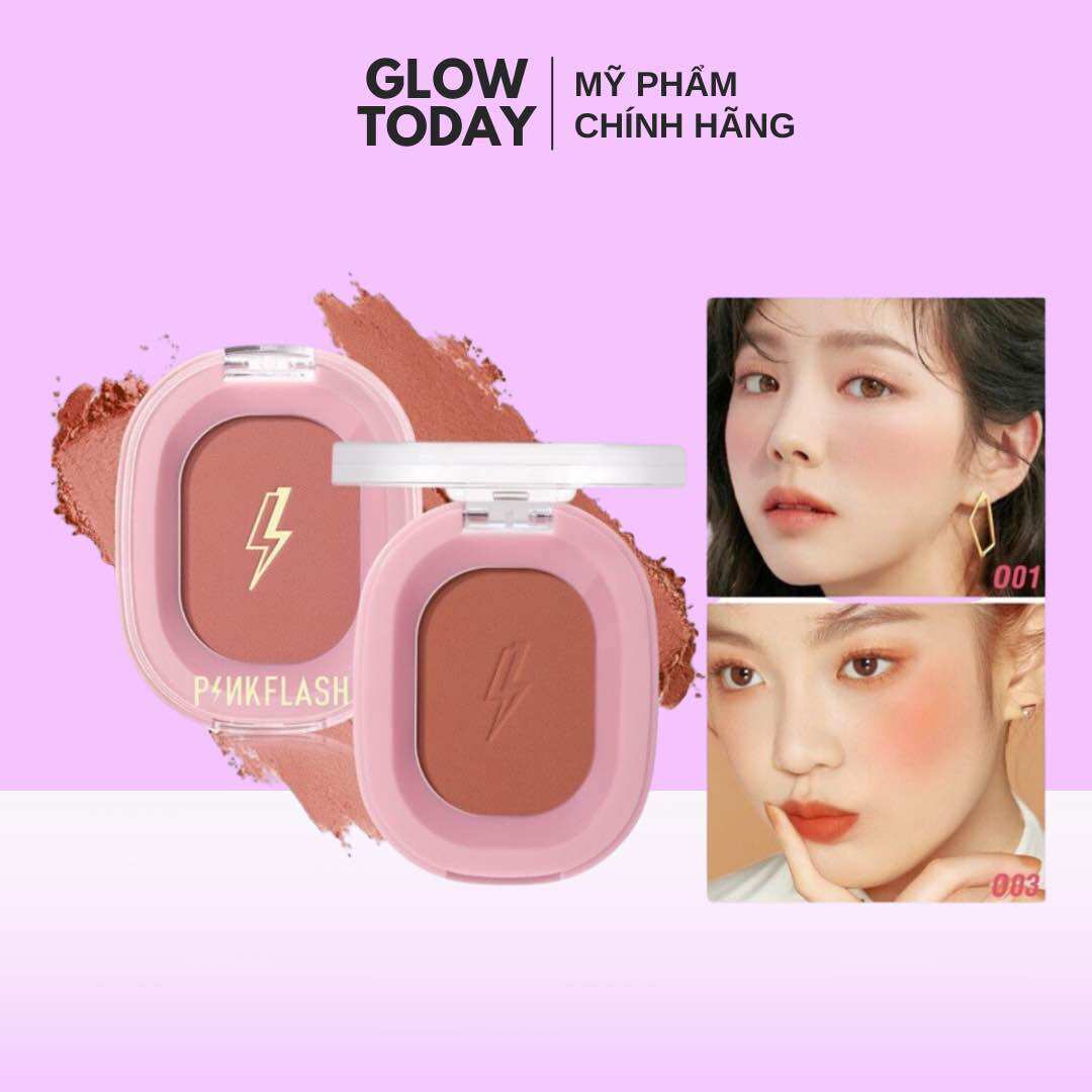 Phấn má hồng pinkflash trang điểm làm đẹp 11 màu tùy chọn 30g pf-f01