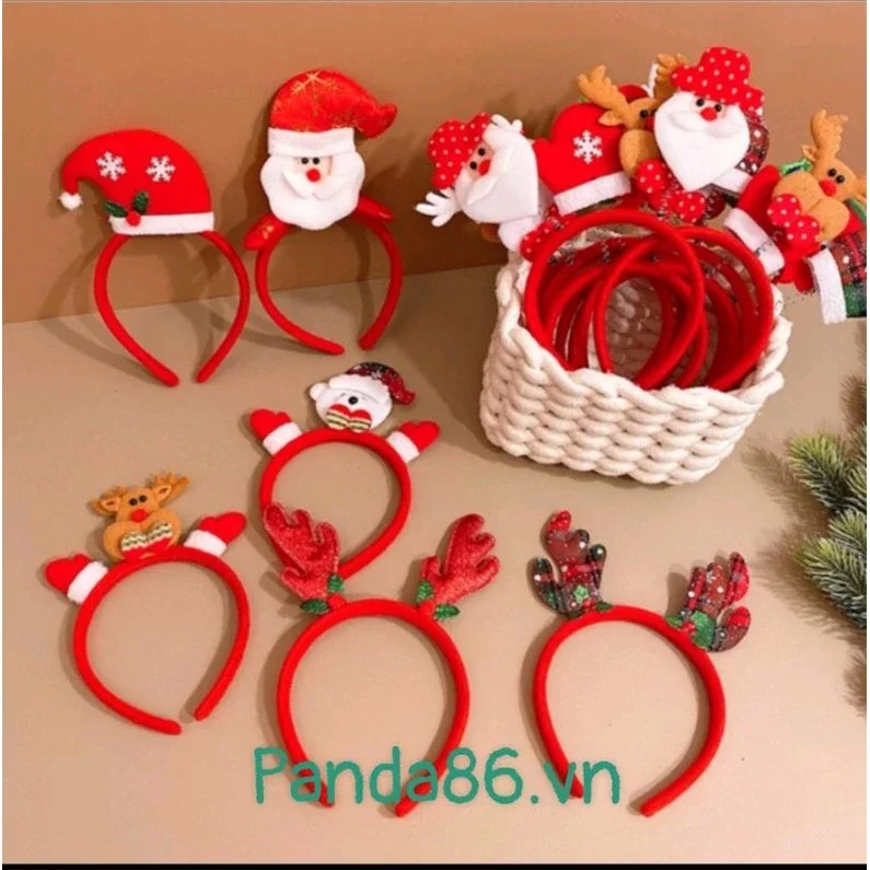 Băng đô noel - bờm cài tóc giáng sinh dễ thương thời trang 2023 cho bé - cài tóc noel dễ thương cho bé - quà tặng bé