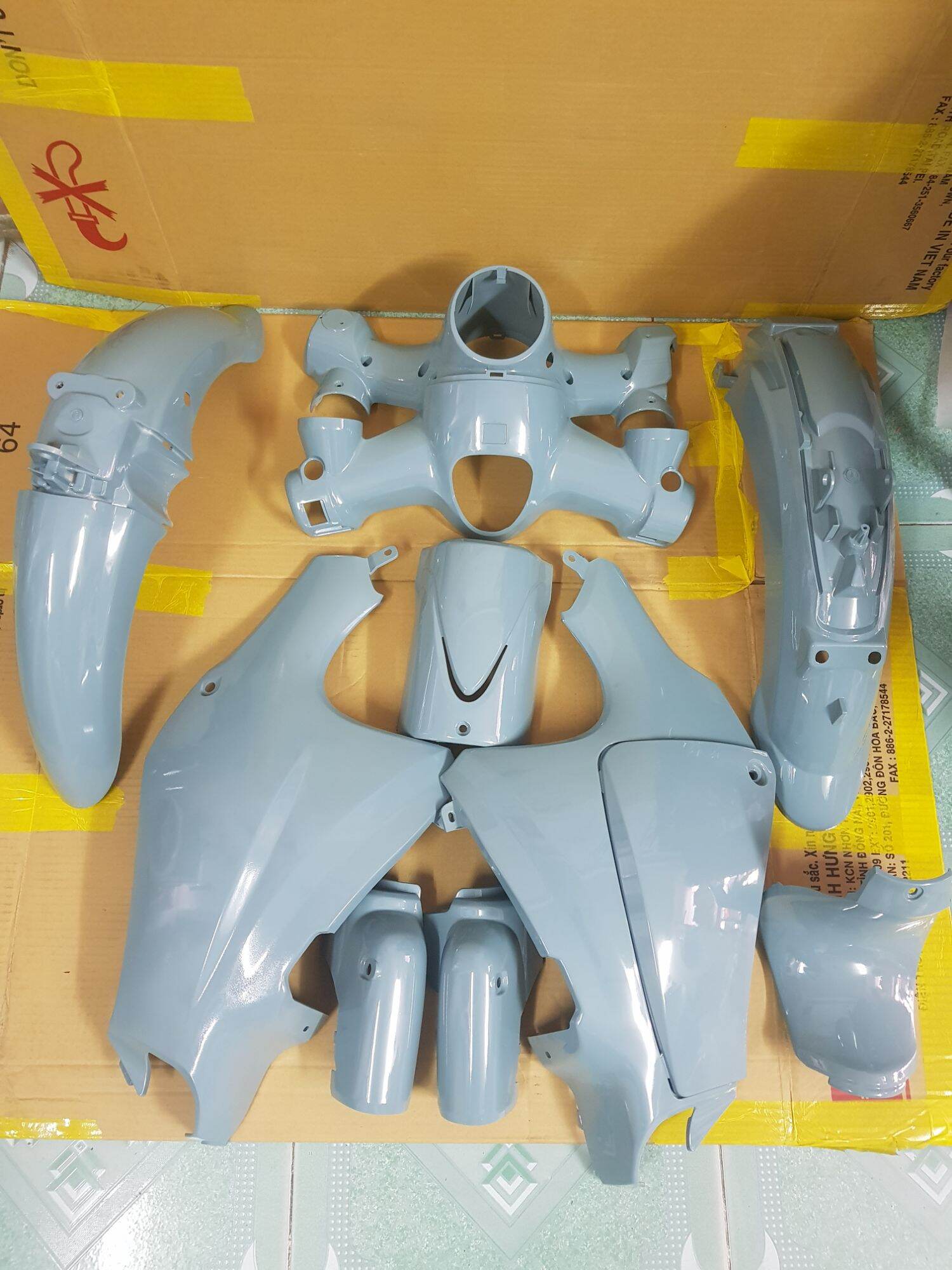 Bộ áo cub 50cc màu xi măng