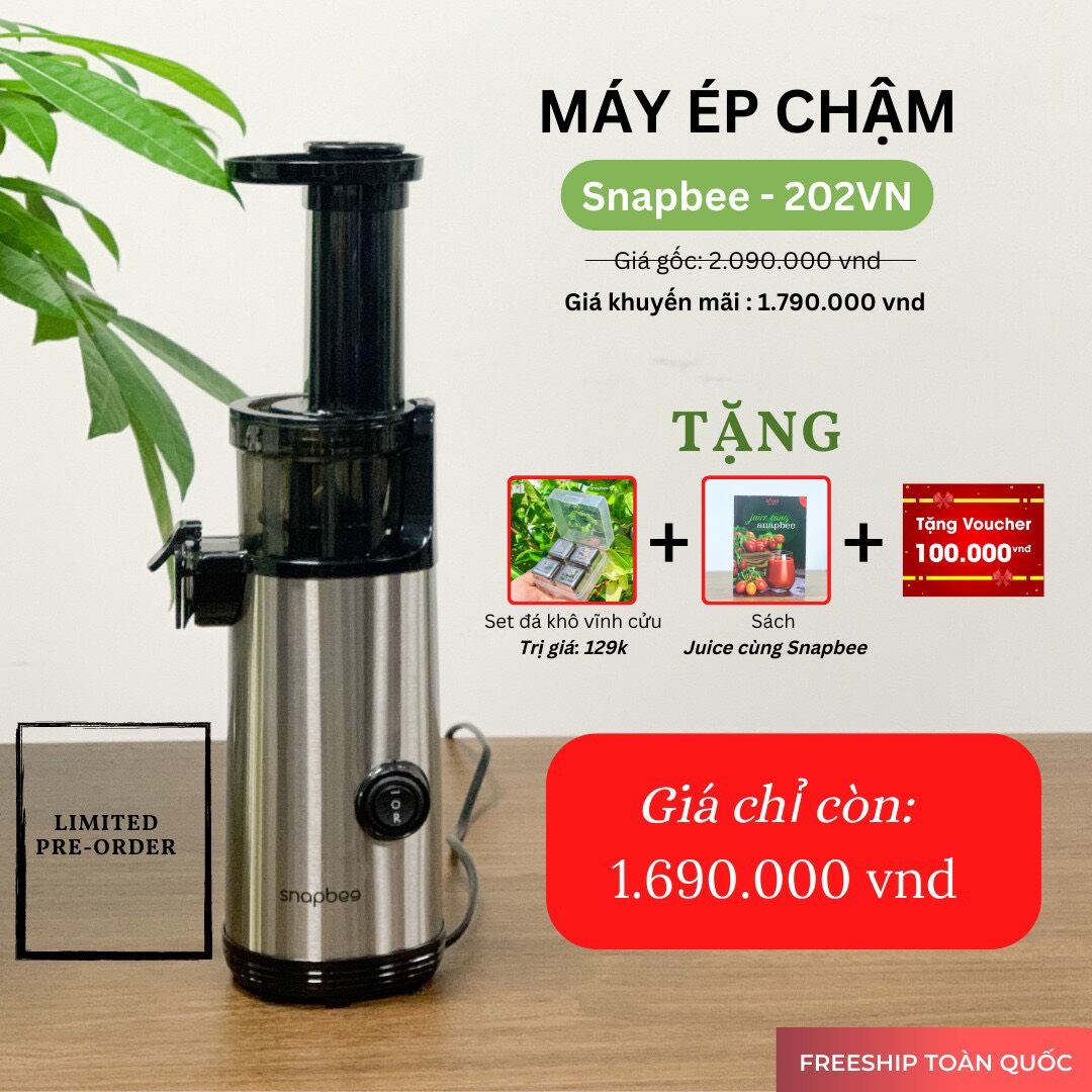 Máy ép chậm snapbee- bảo hành chính hãng 24 tháng