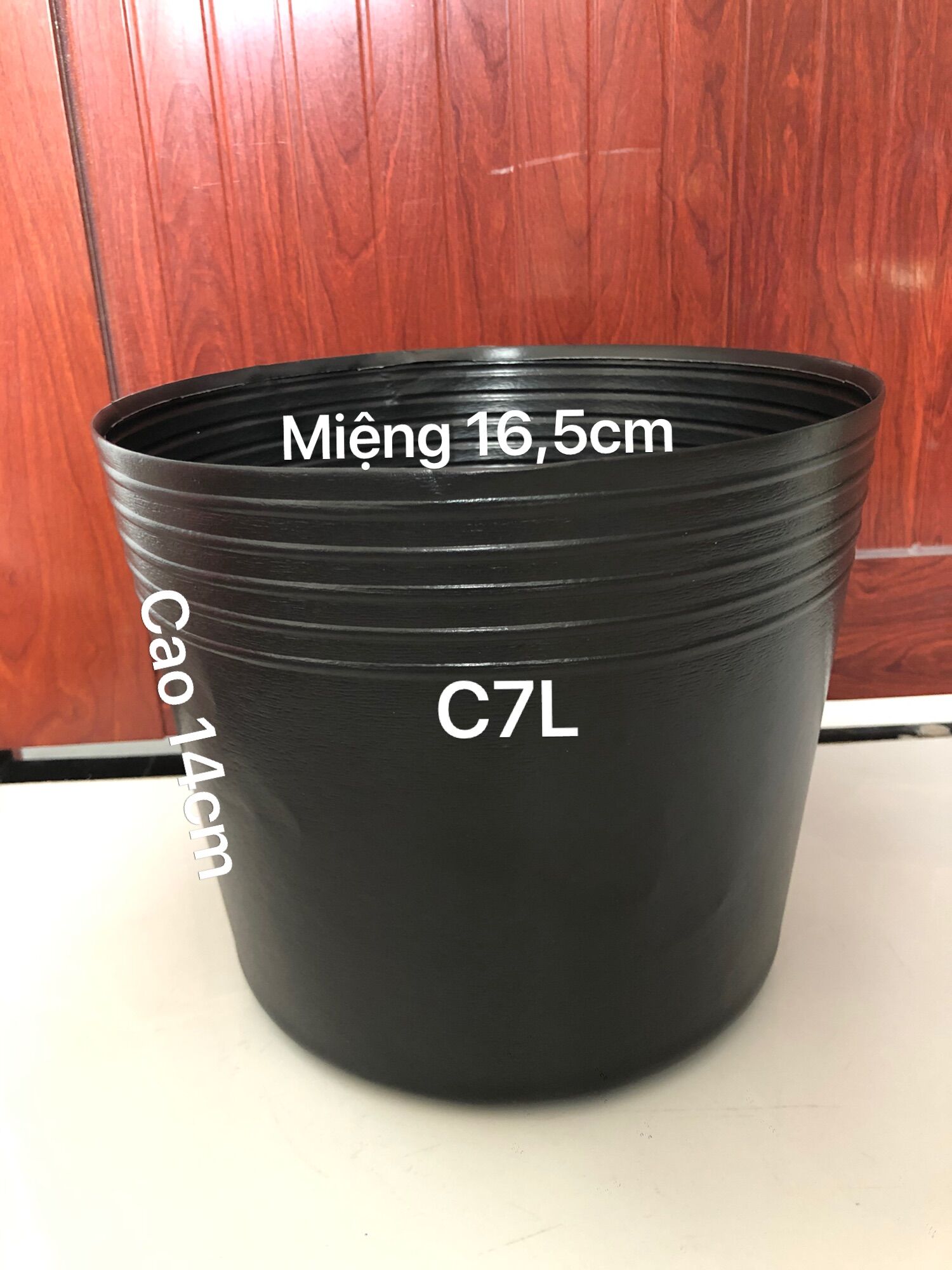 Chậu nhựa trồng cây 100 cái C7L đen