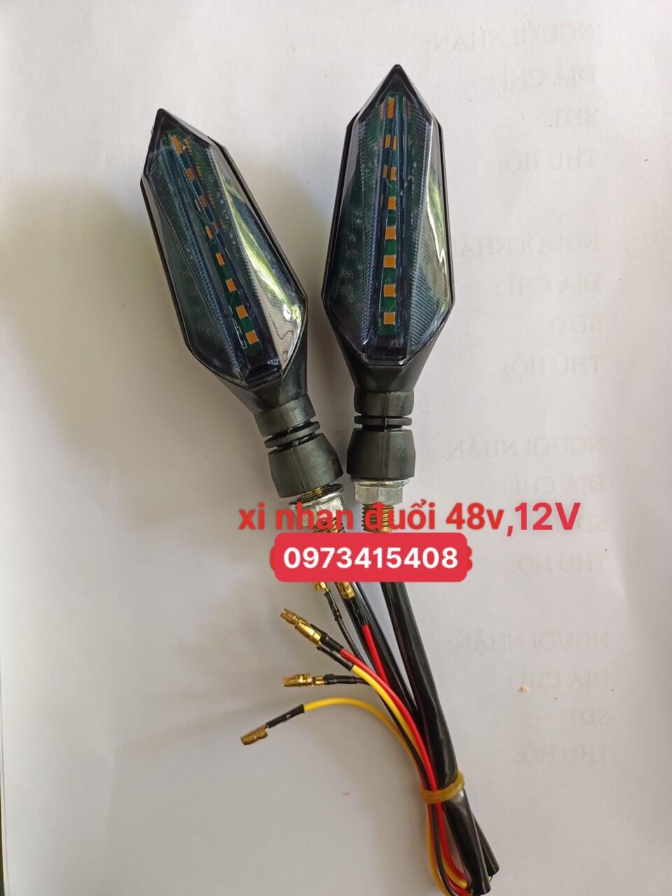 Đèn xi nhan đuổi 12V, 48V cho xe điện, xe đạp điện