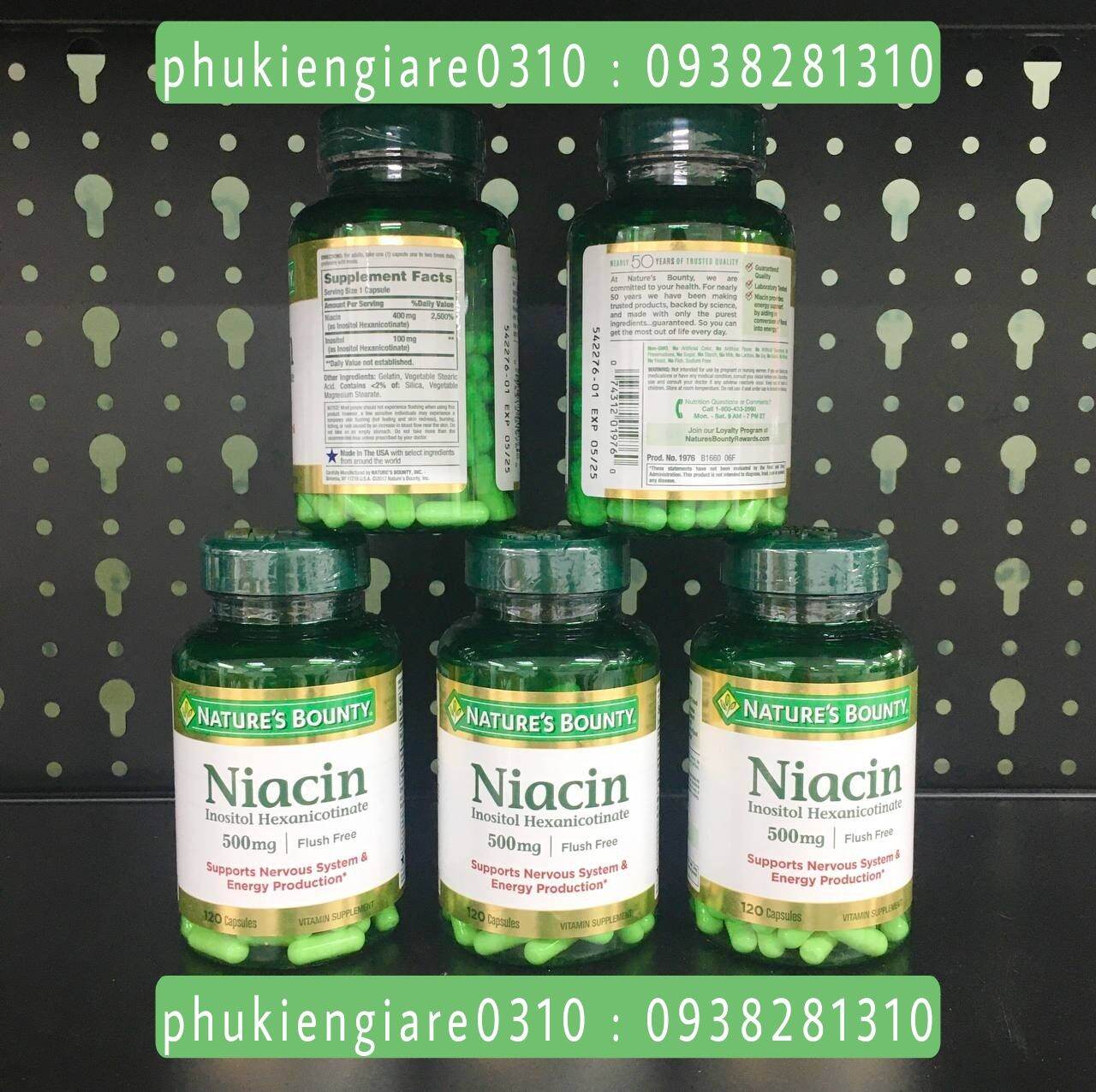 [HCM]Natures Bounty Niacin Flush Free 500 mg 120v