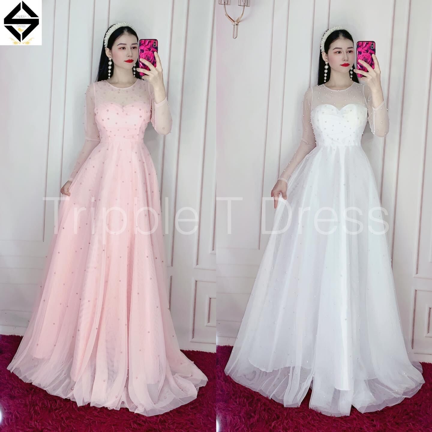 ĐẦM MAXI CƯỜM TAY DÀI ( kèm ảnh thật )