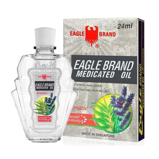 DẦU GIÓ CON Ó TRẮNG LAVENDER HÃNG EAGLE BRAND 24ML SINGAPORE
